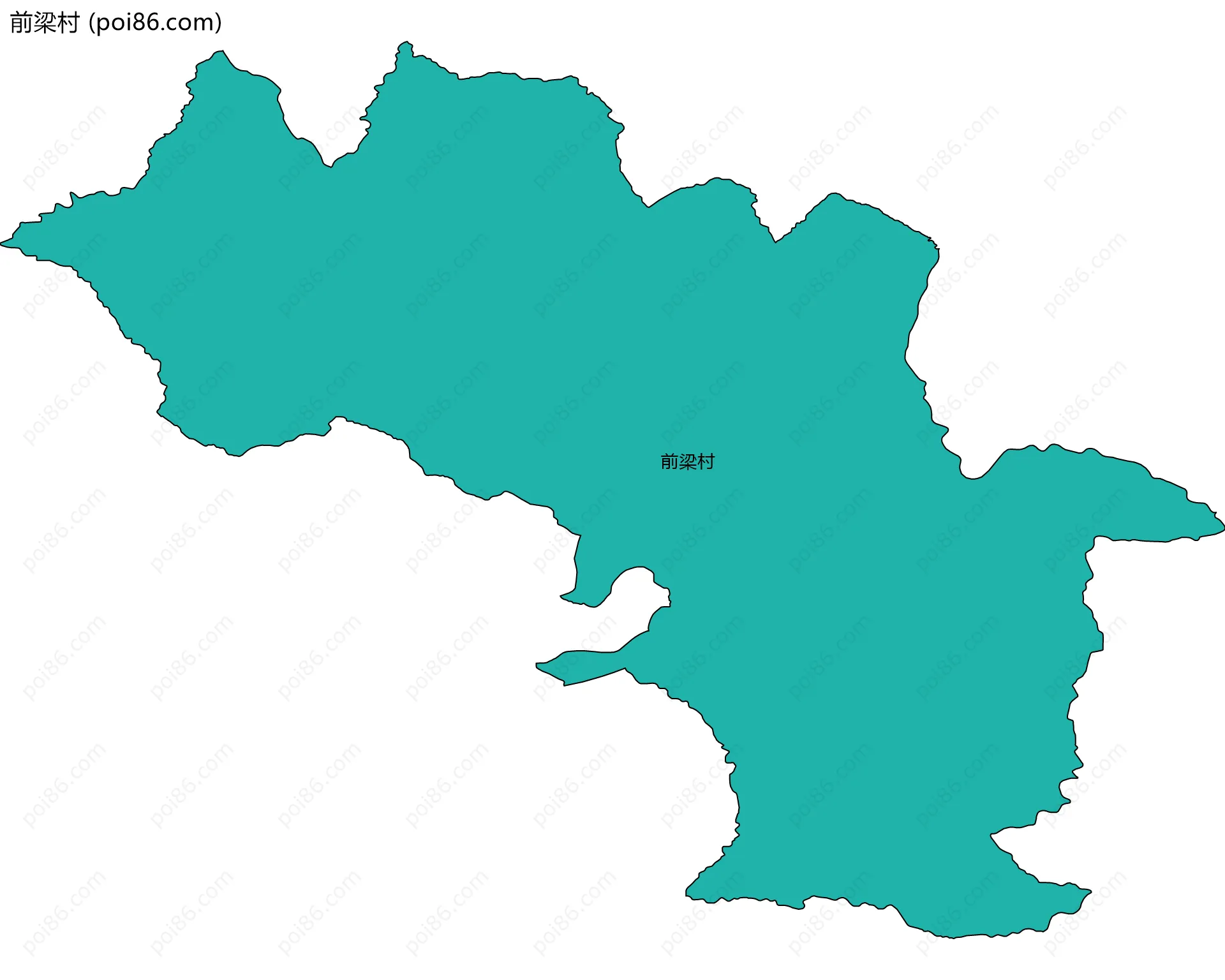 前梁村边界地图