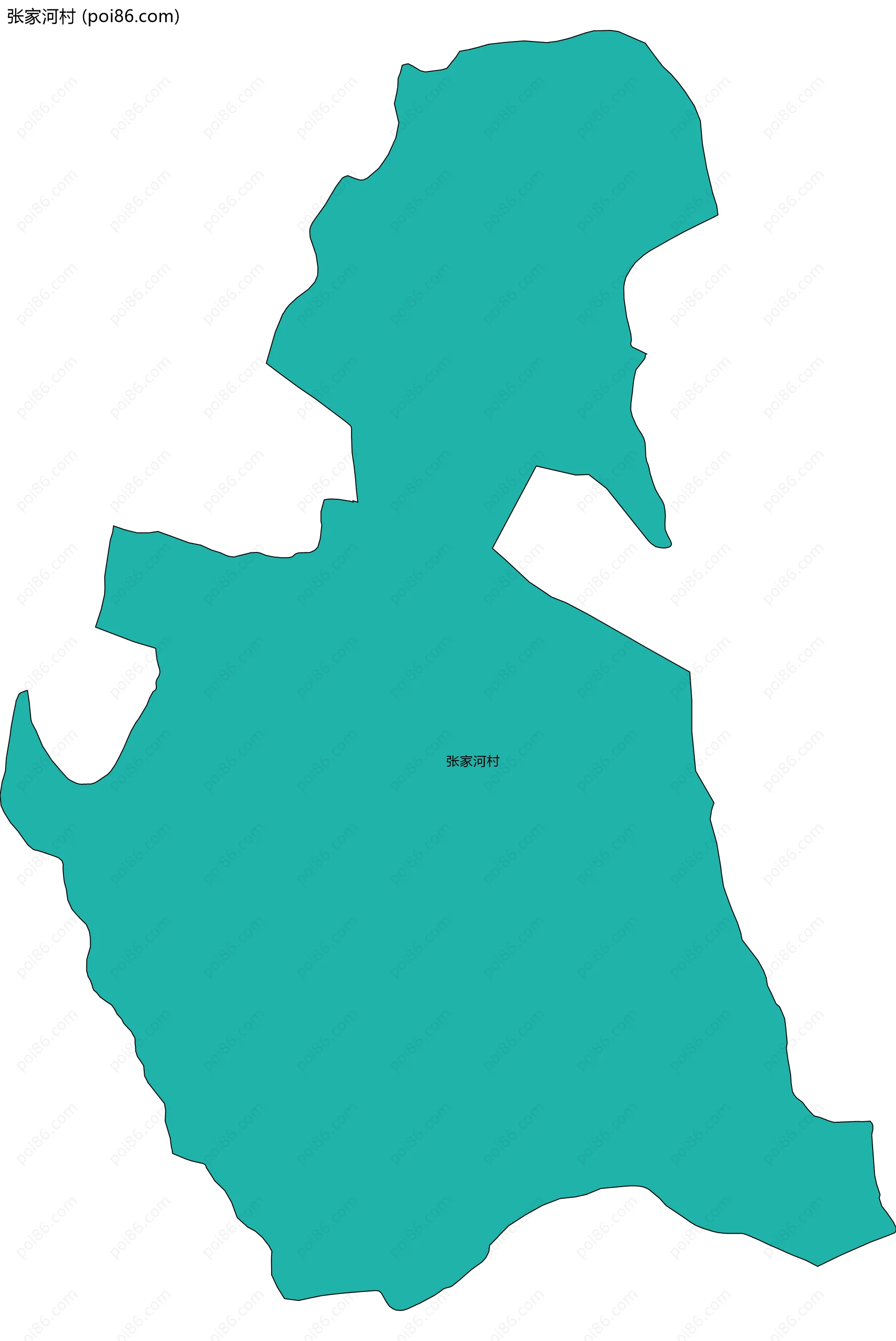 张家河村边界地图