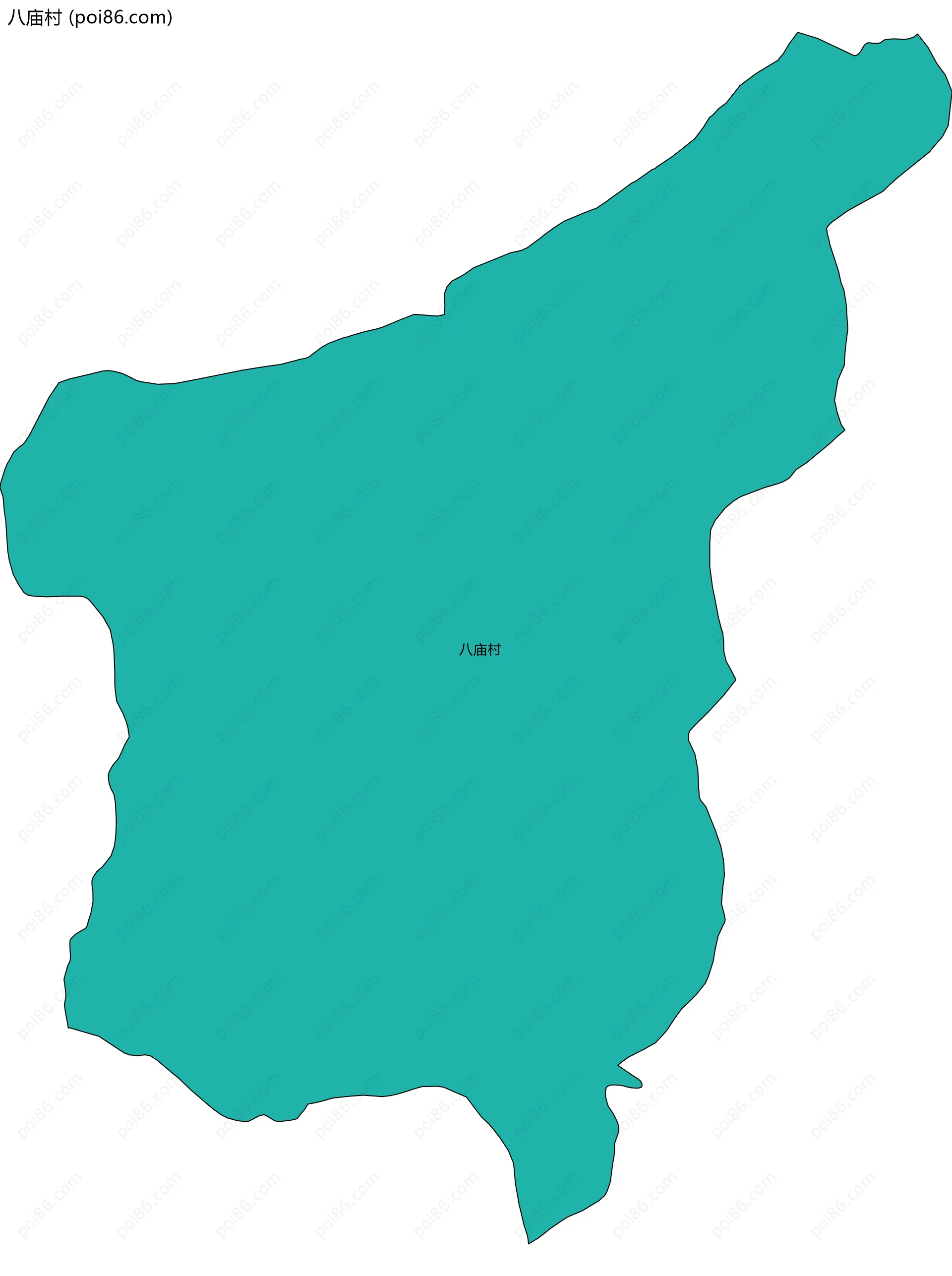 八庙村边界地图