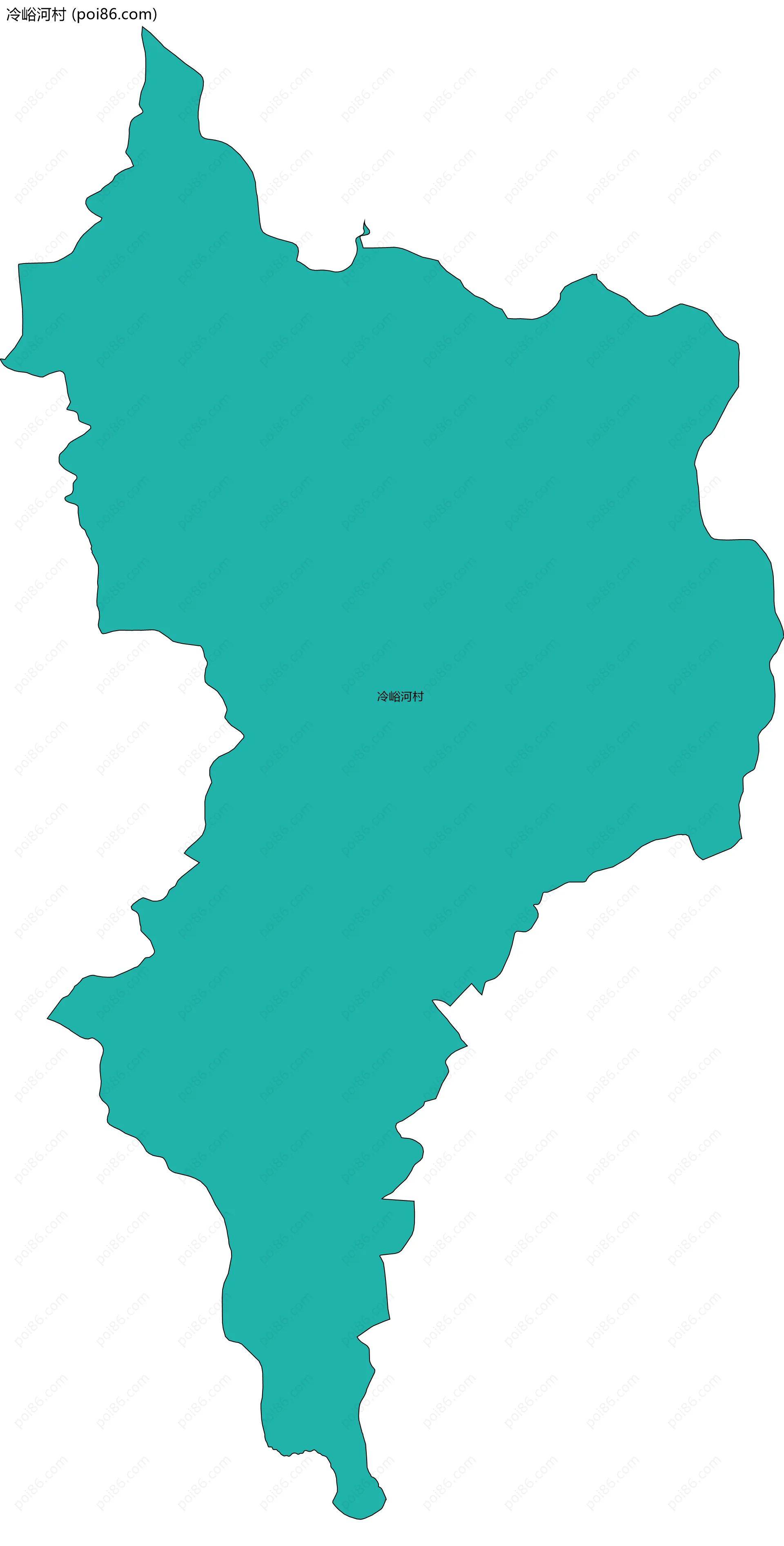 冷峪河村边界地图