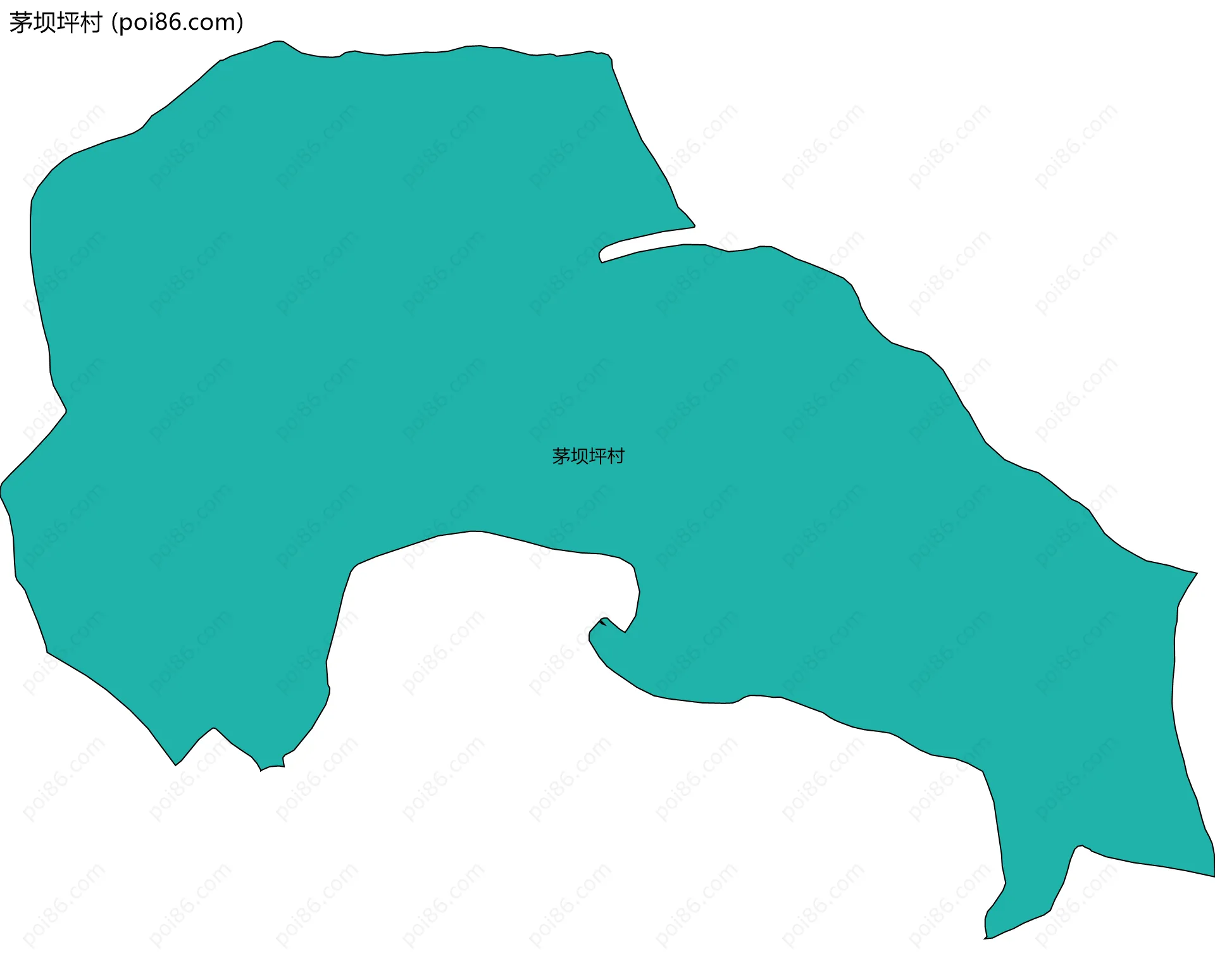 茅坝坪村边界地图