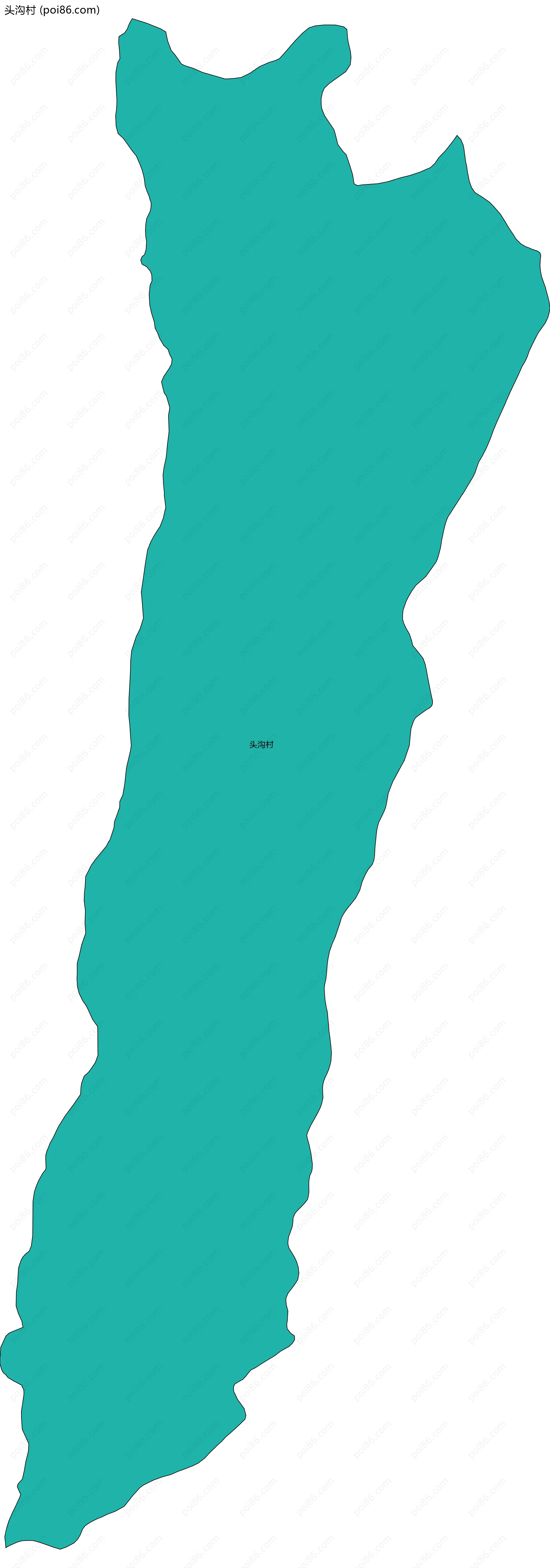 头沟村边界地图