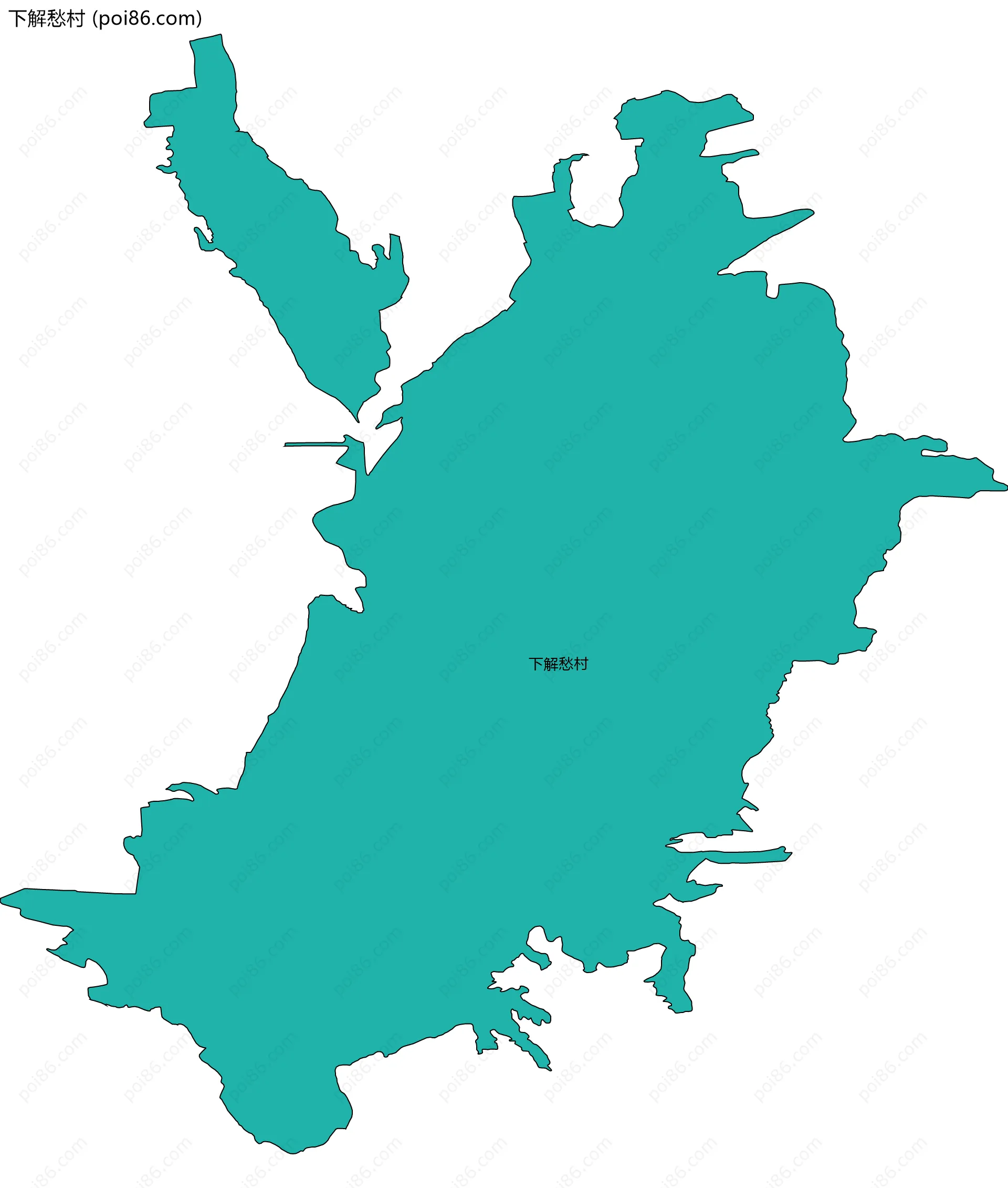 下解愁村边界地图