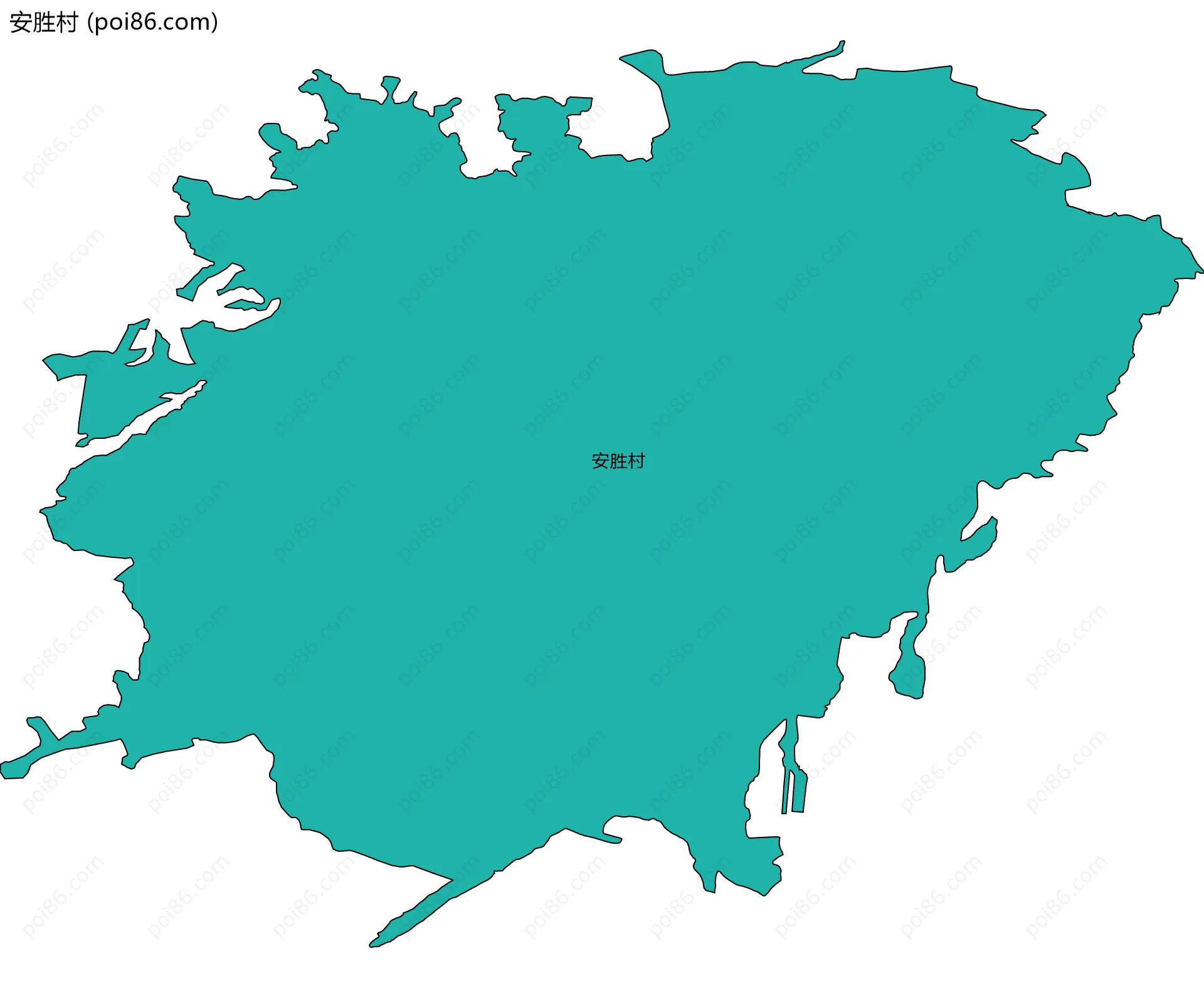 安胜村边界地图