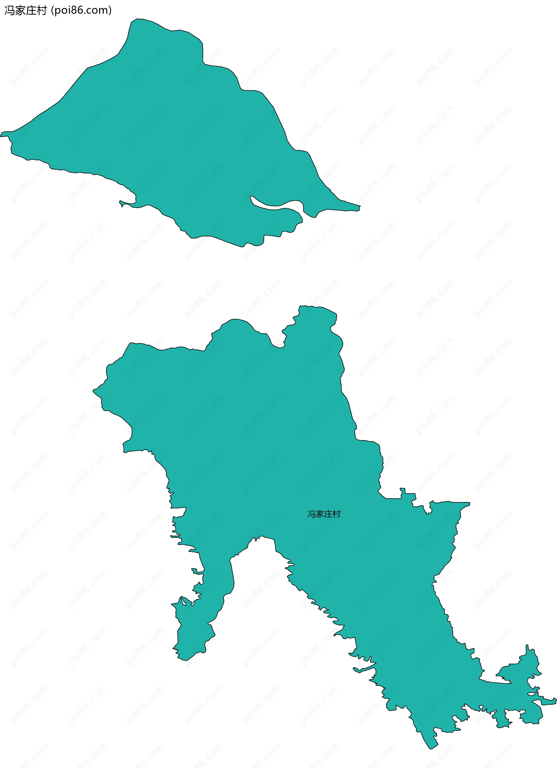 冯家庄村边界地图