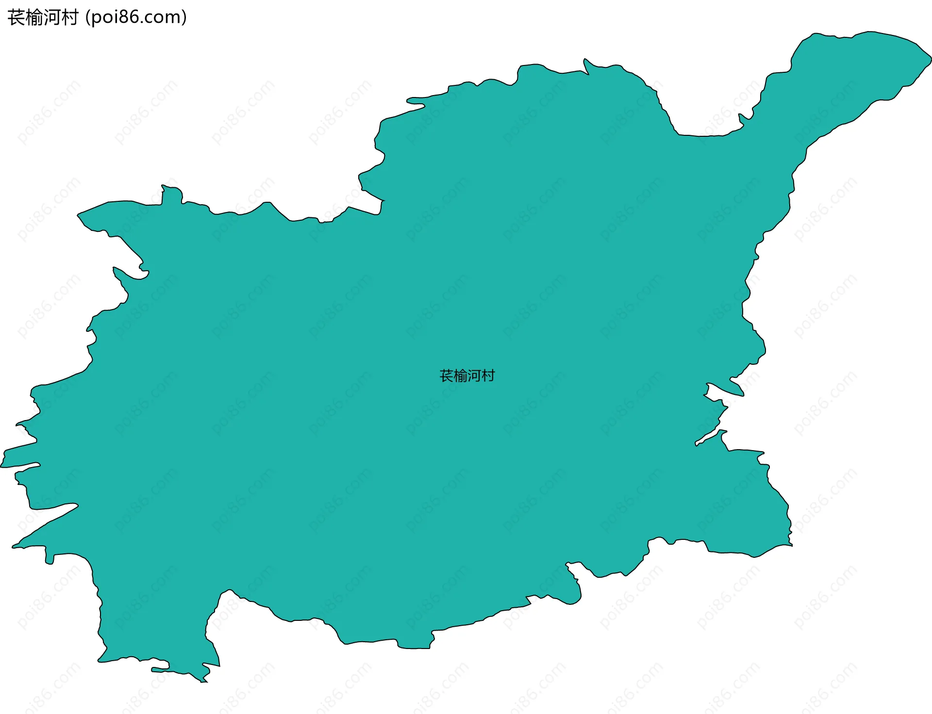 苌榆河村边界地图