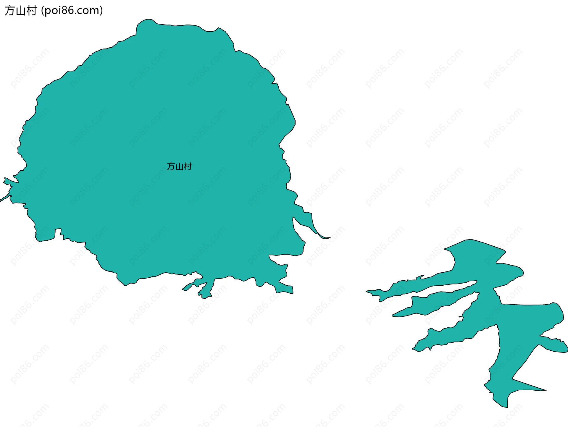 方山村边界地图