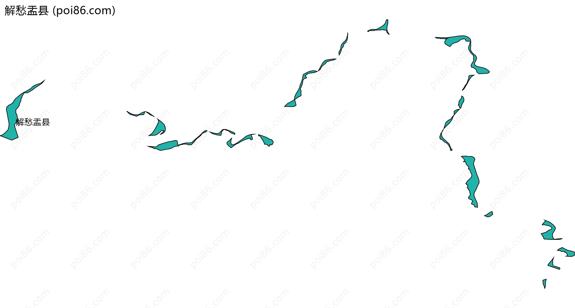 解愁盂县边界地图