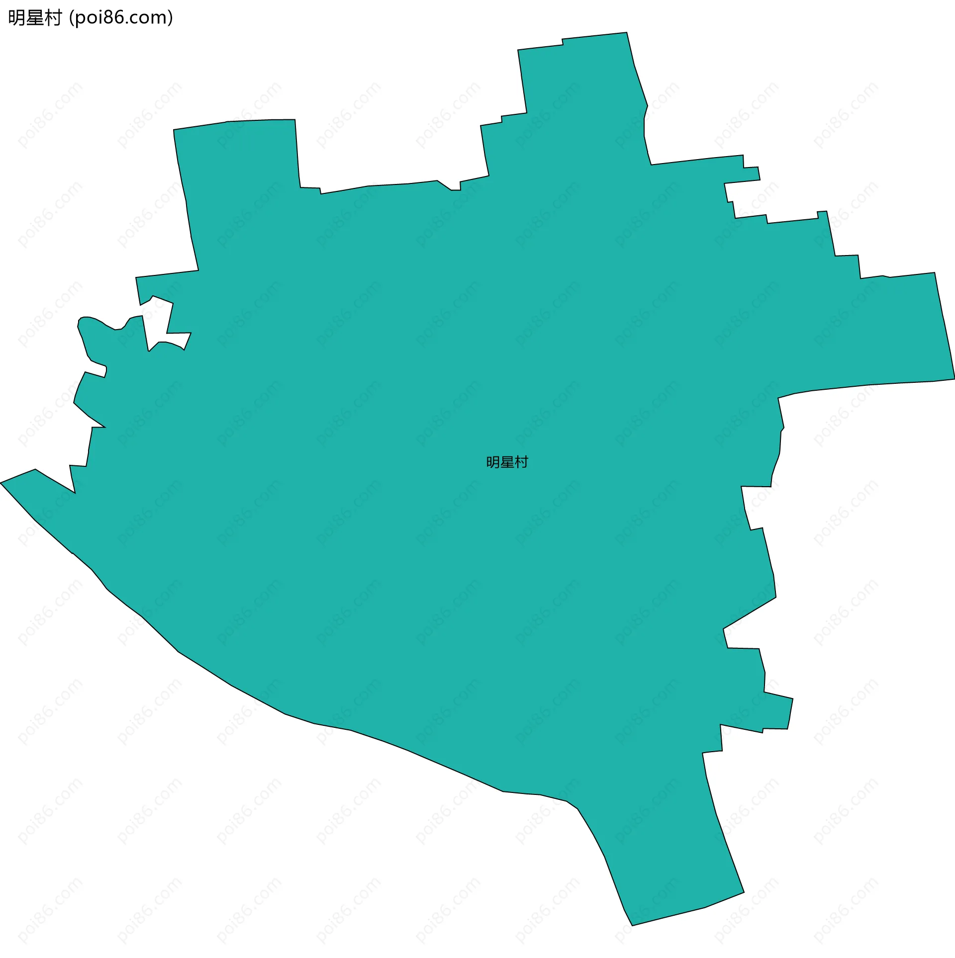 明星村边界地图
