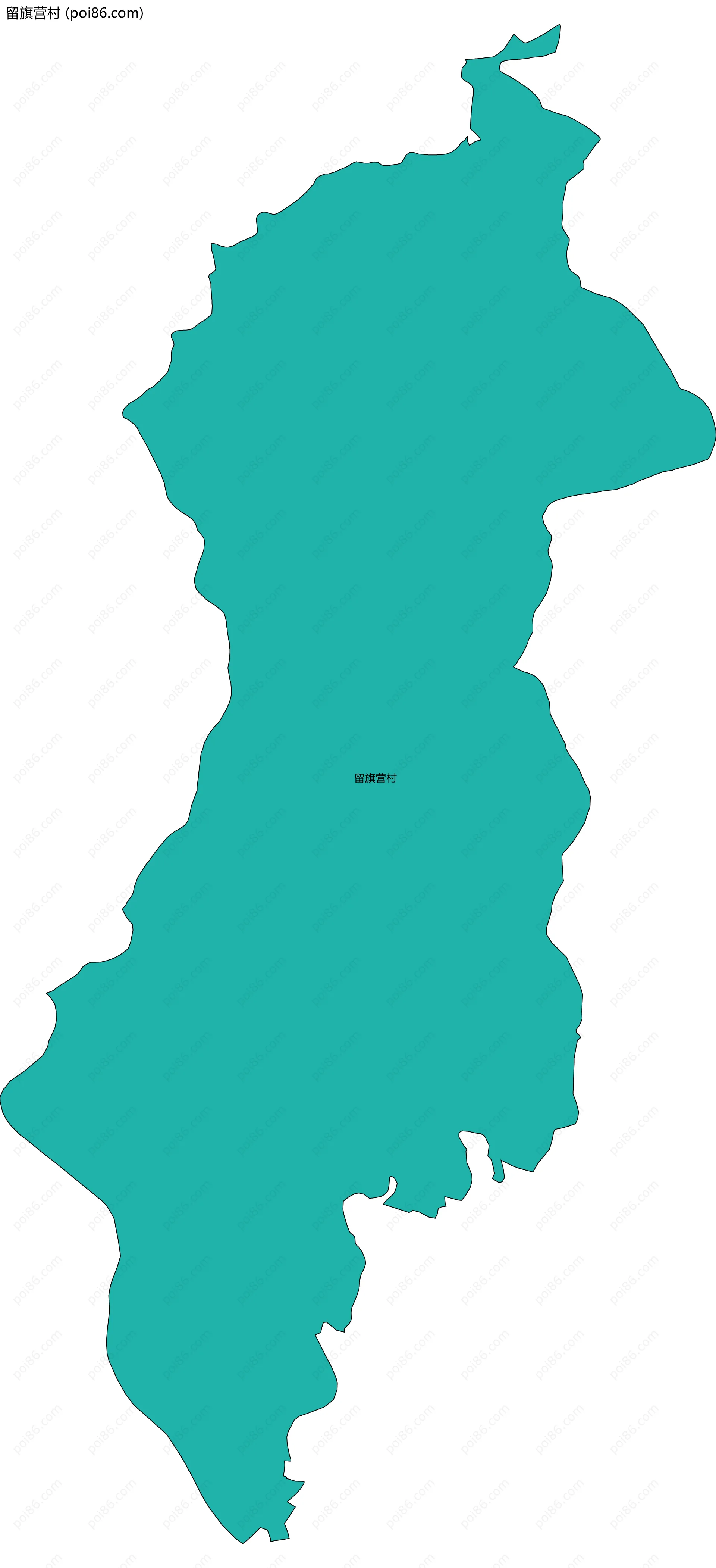 留旗营村边界地图