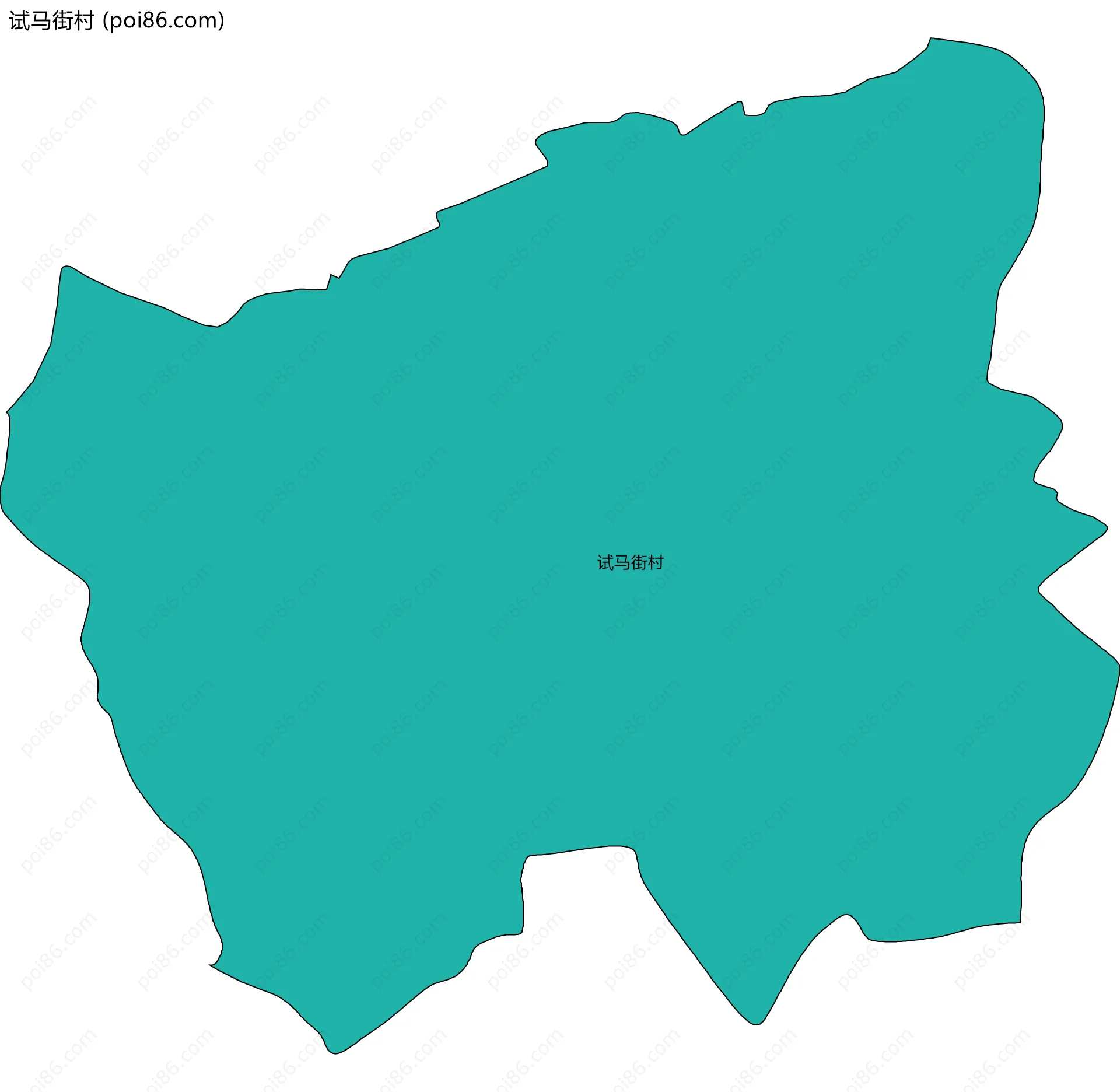 试马街村边界地图