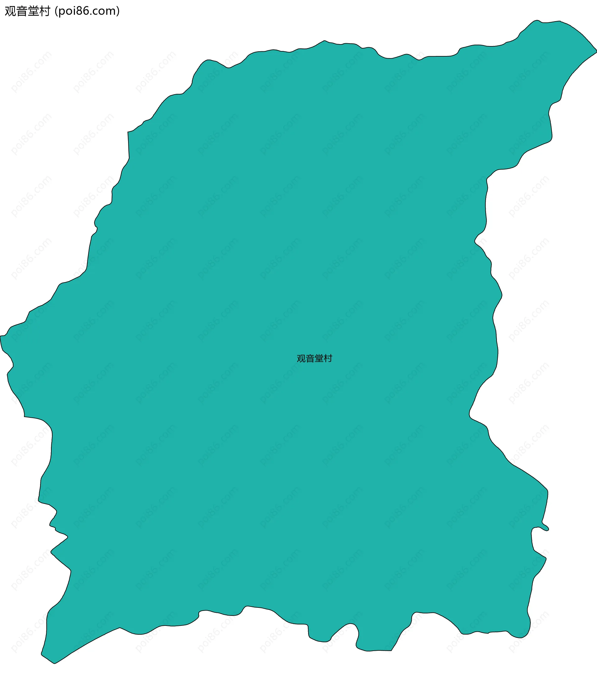 观音堂村边界地图