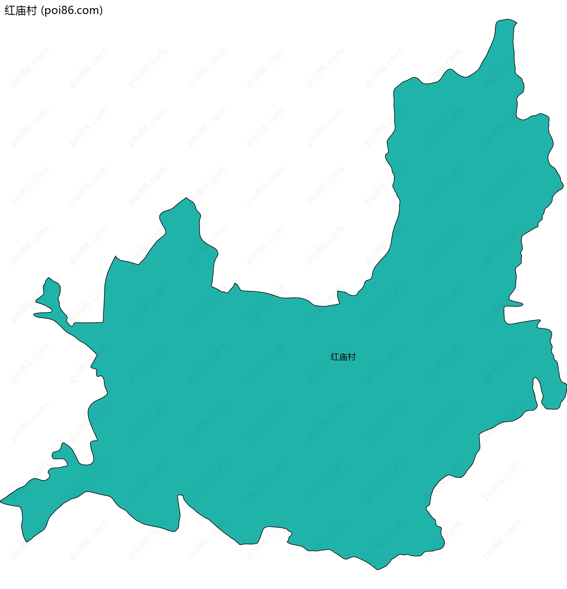 红庙村边界地图