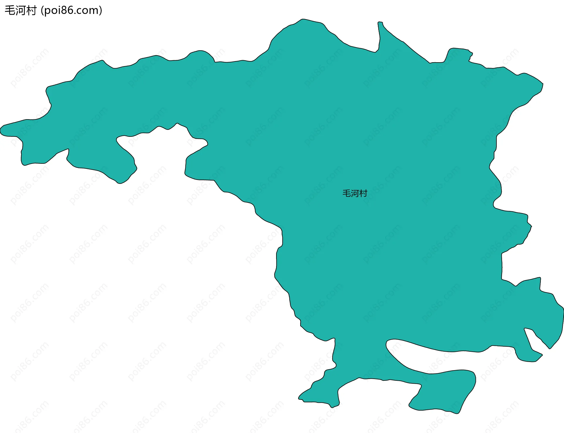 毛河村边界地图