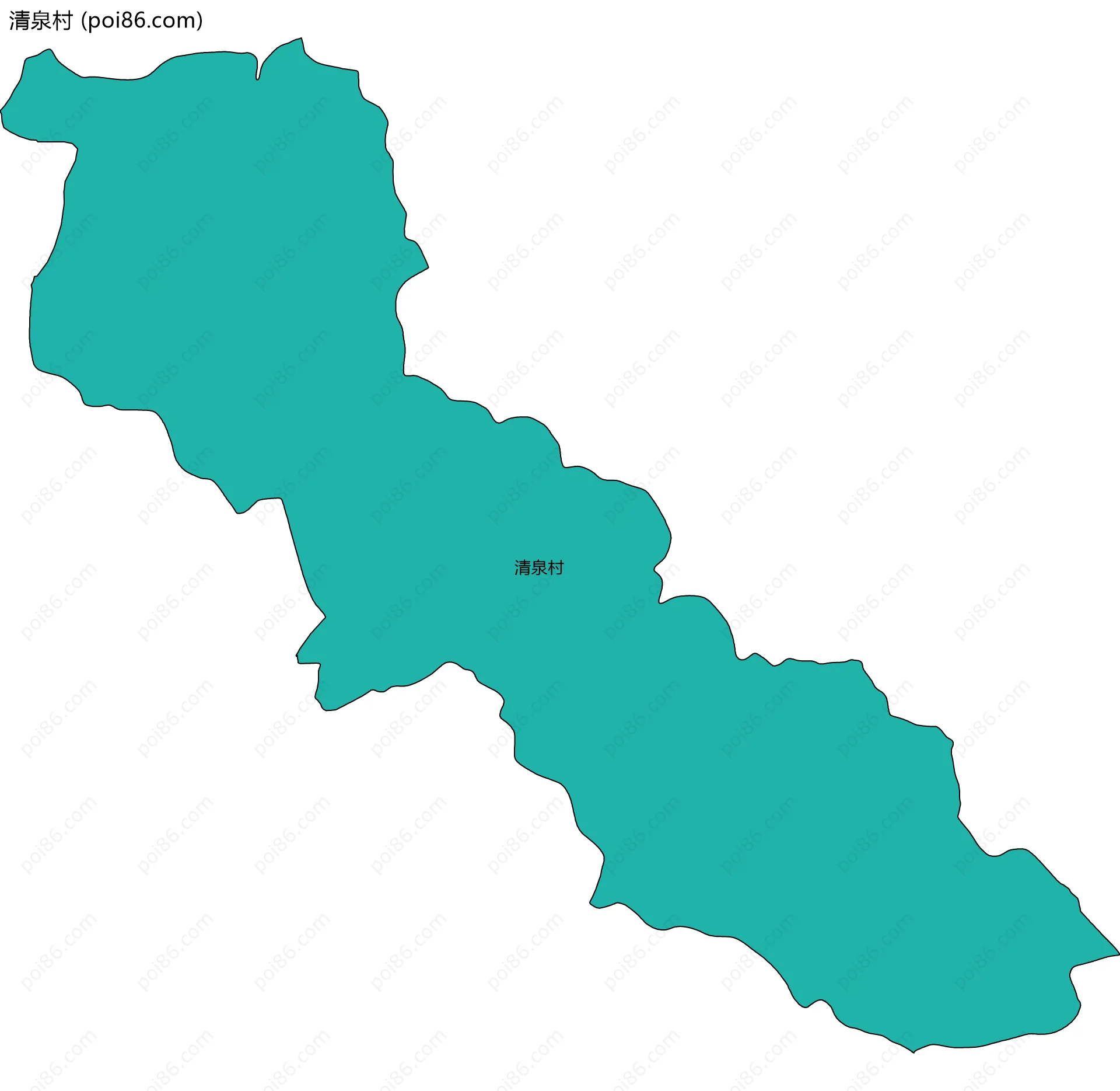 清泉村边界地图