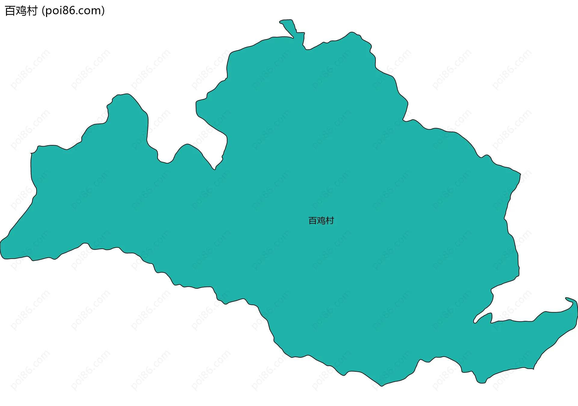百鸡村边界地图
