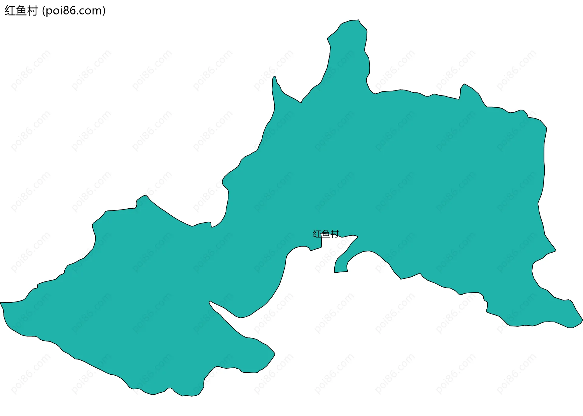 红鱼村边界地图