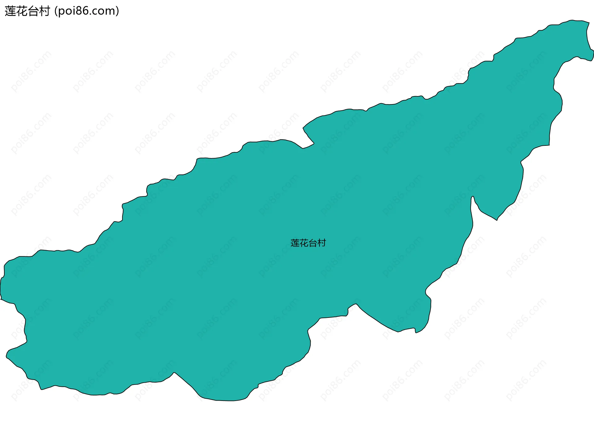 莲花台村边界地图