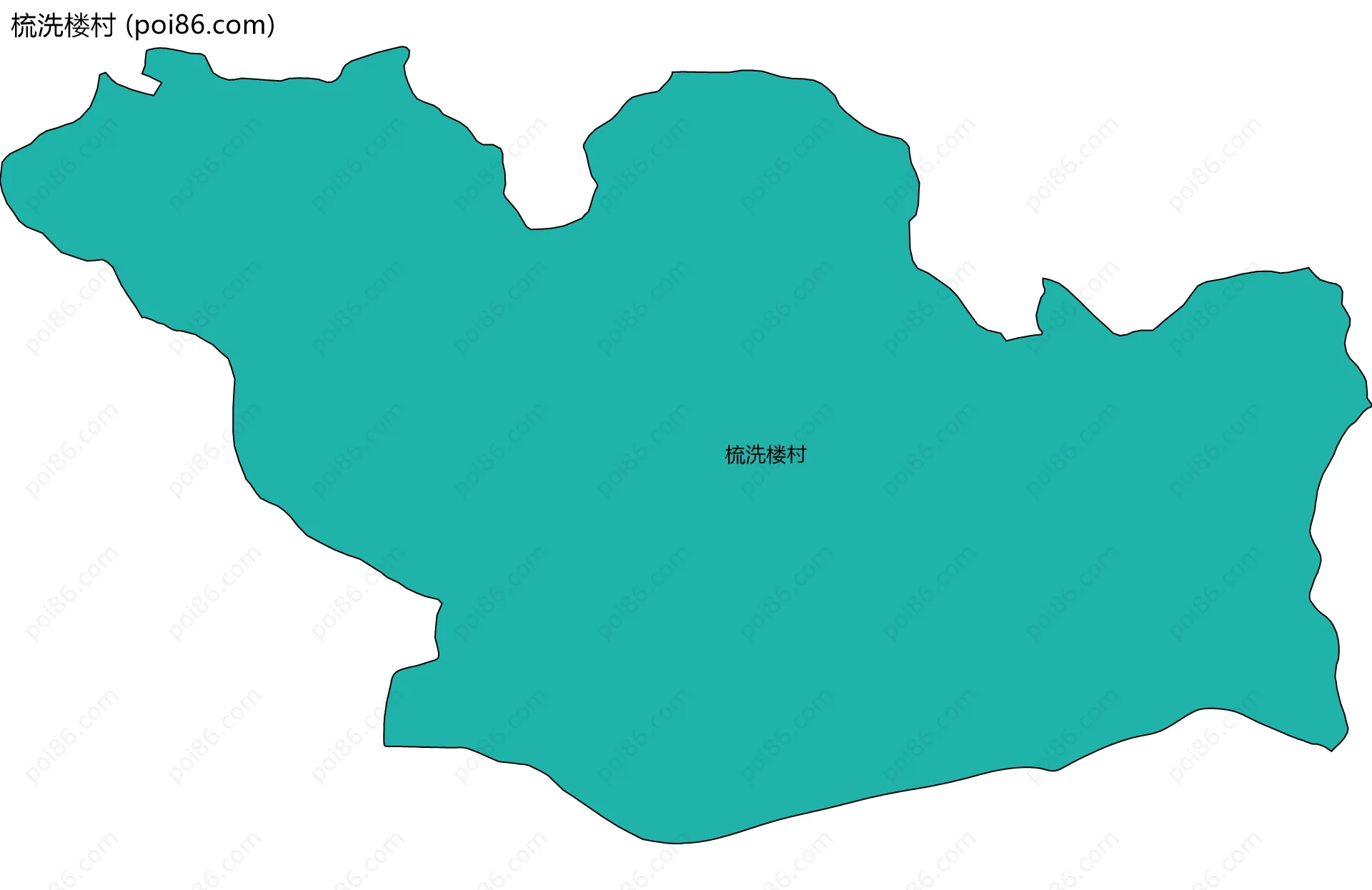 梳洗楼村边界地图