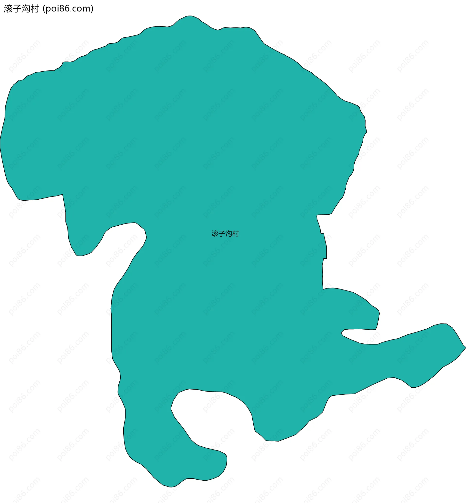 滚子沟村边界地图