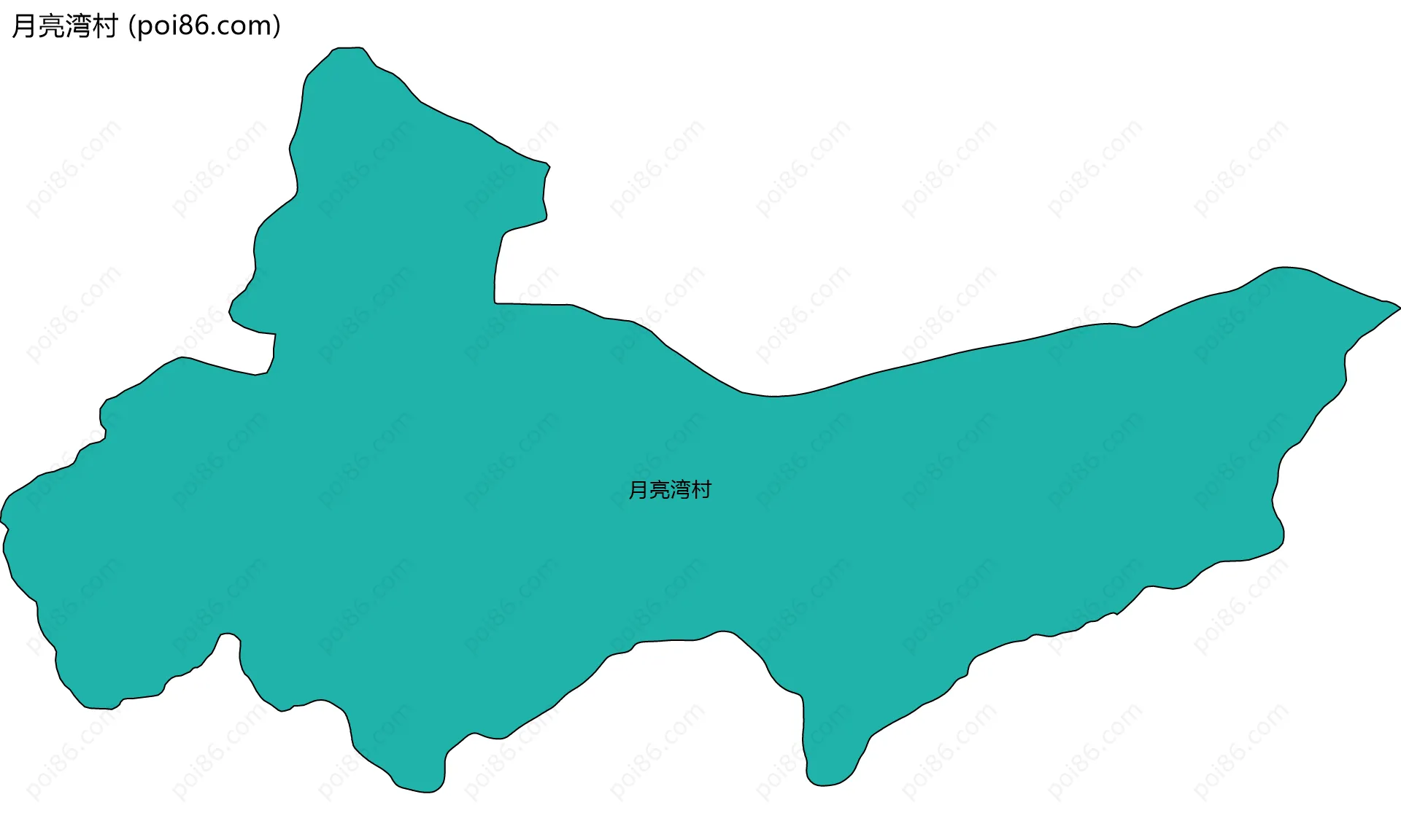 月亮湾村边界地图