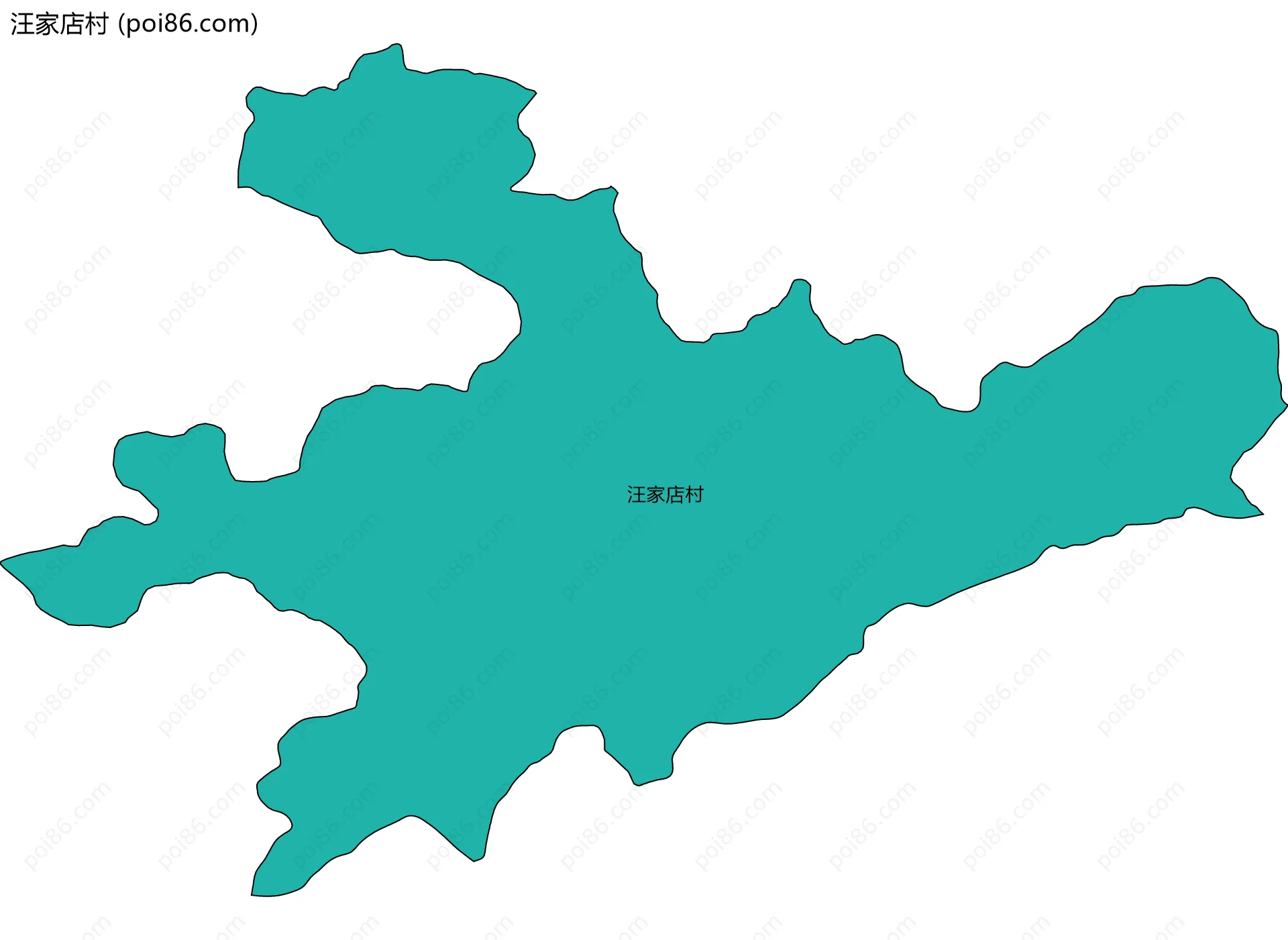 汪家店村边界地图