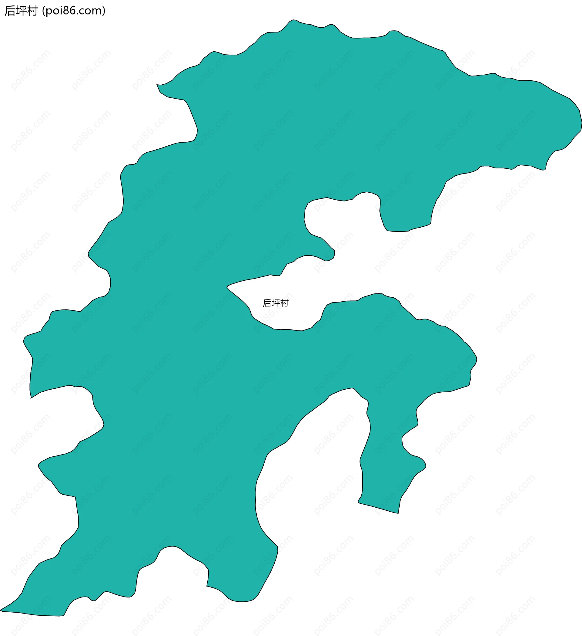 后坪村边界地图