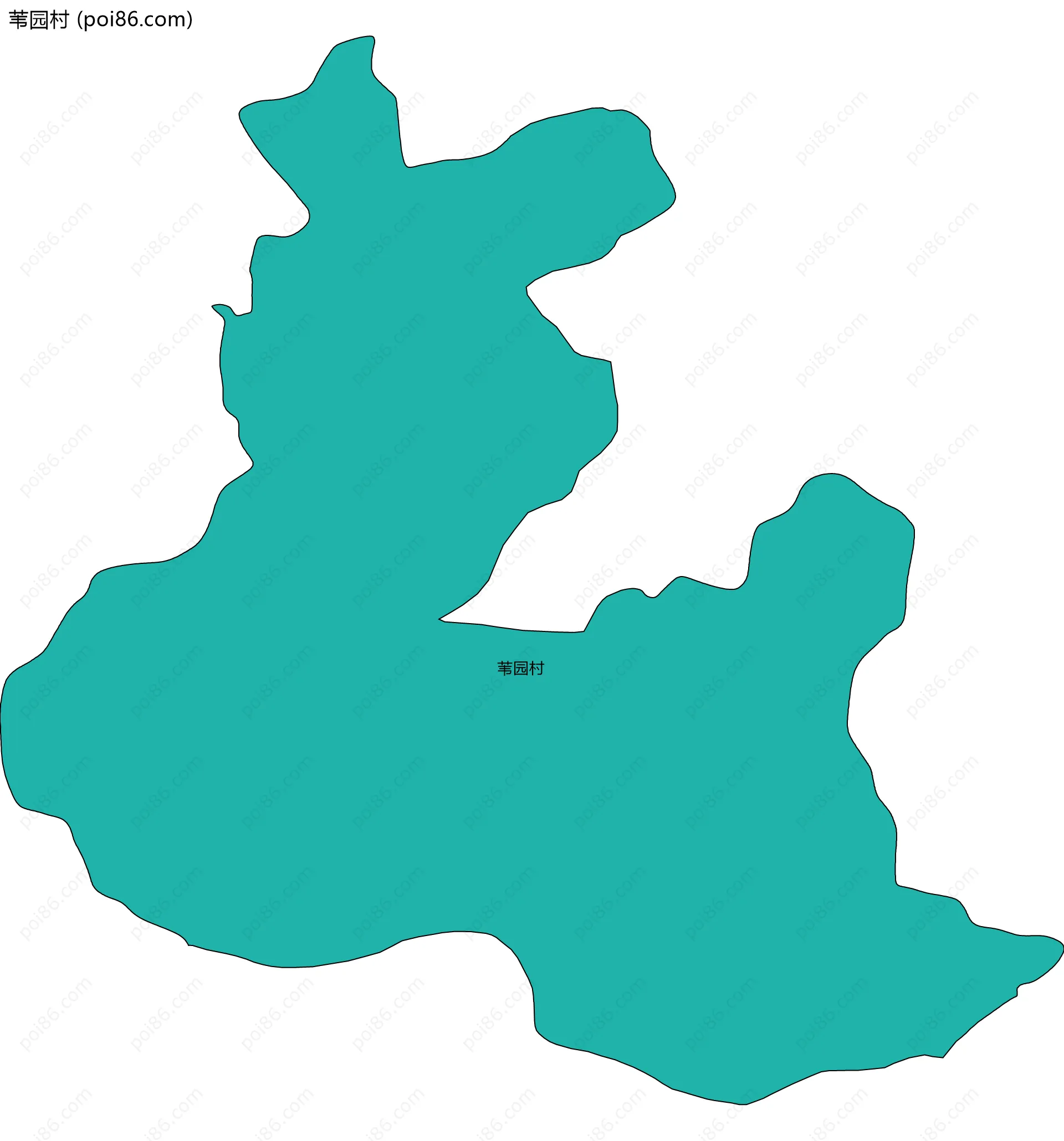 苇园村边界地图