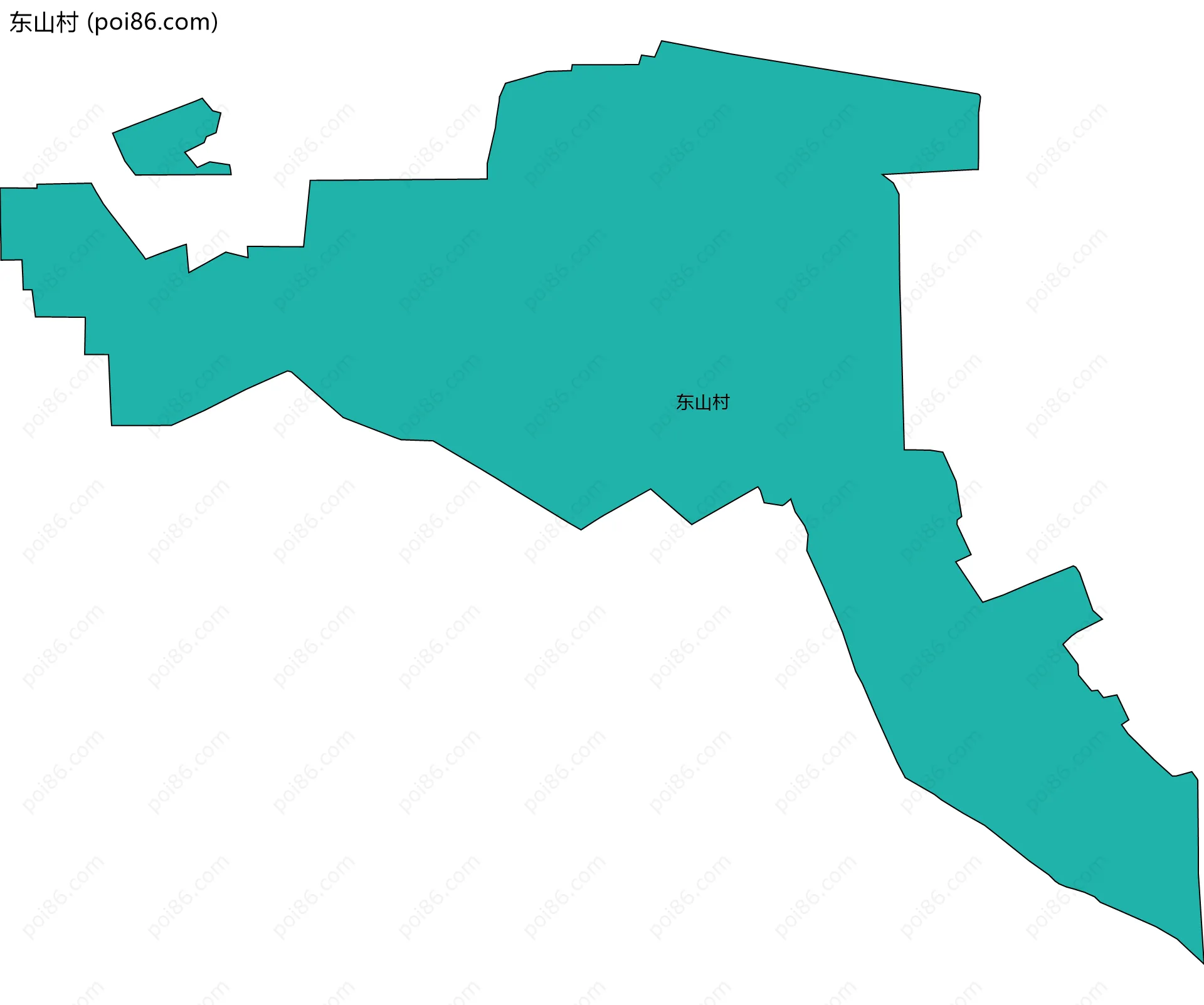 东山村边界地图