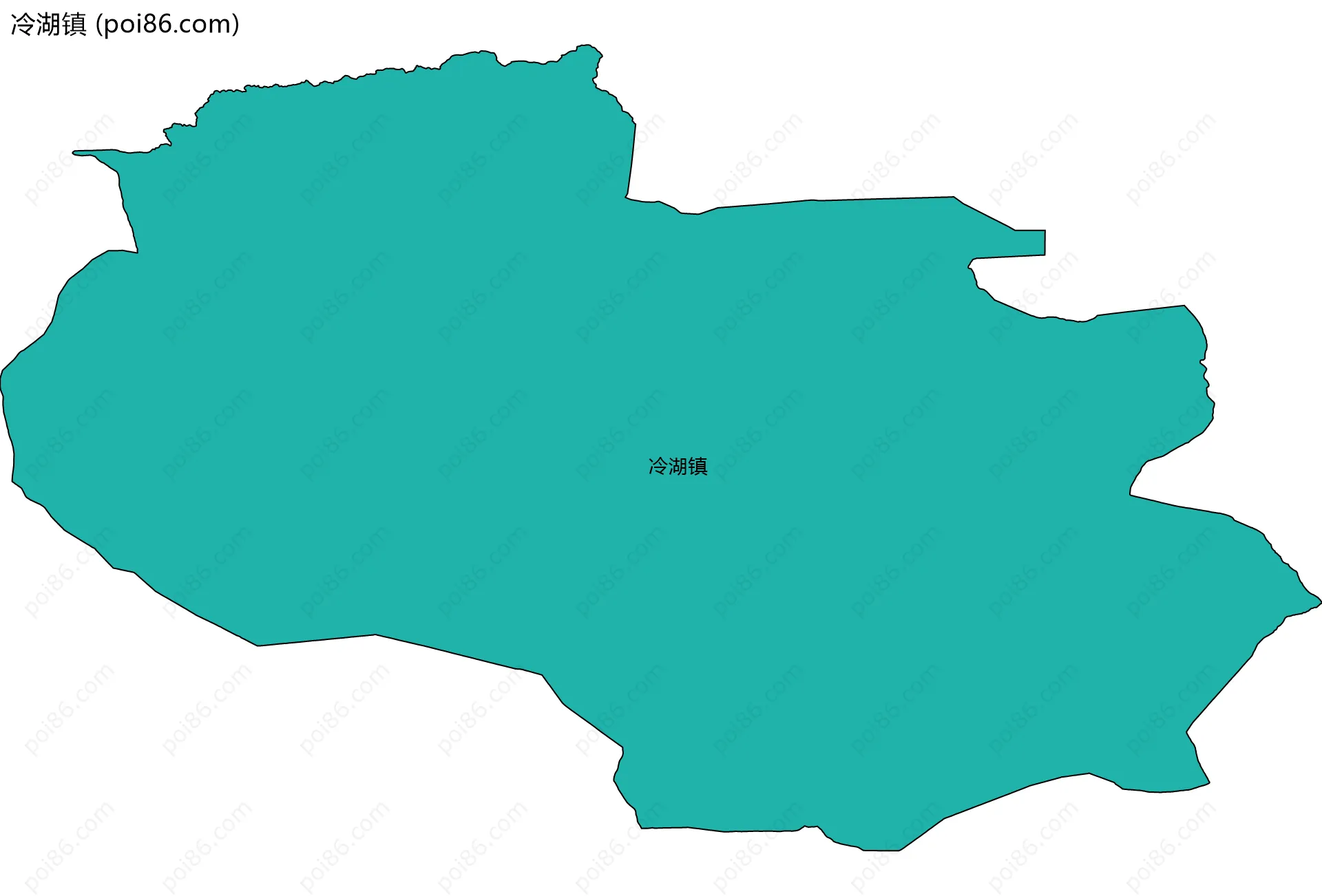 冷湖镇边界地图(五级行政区划)