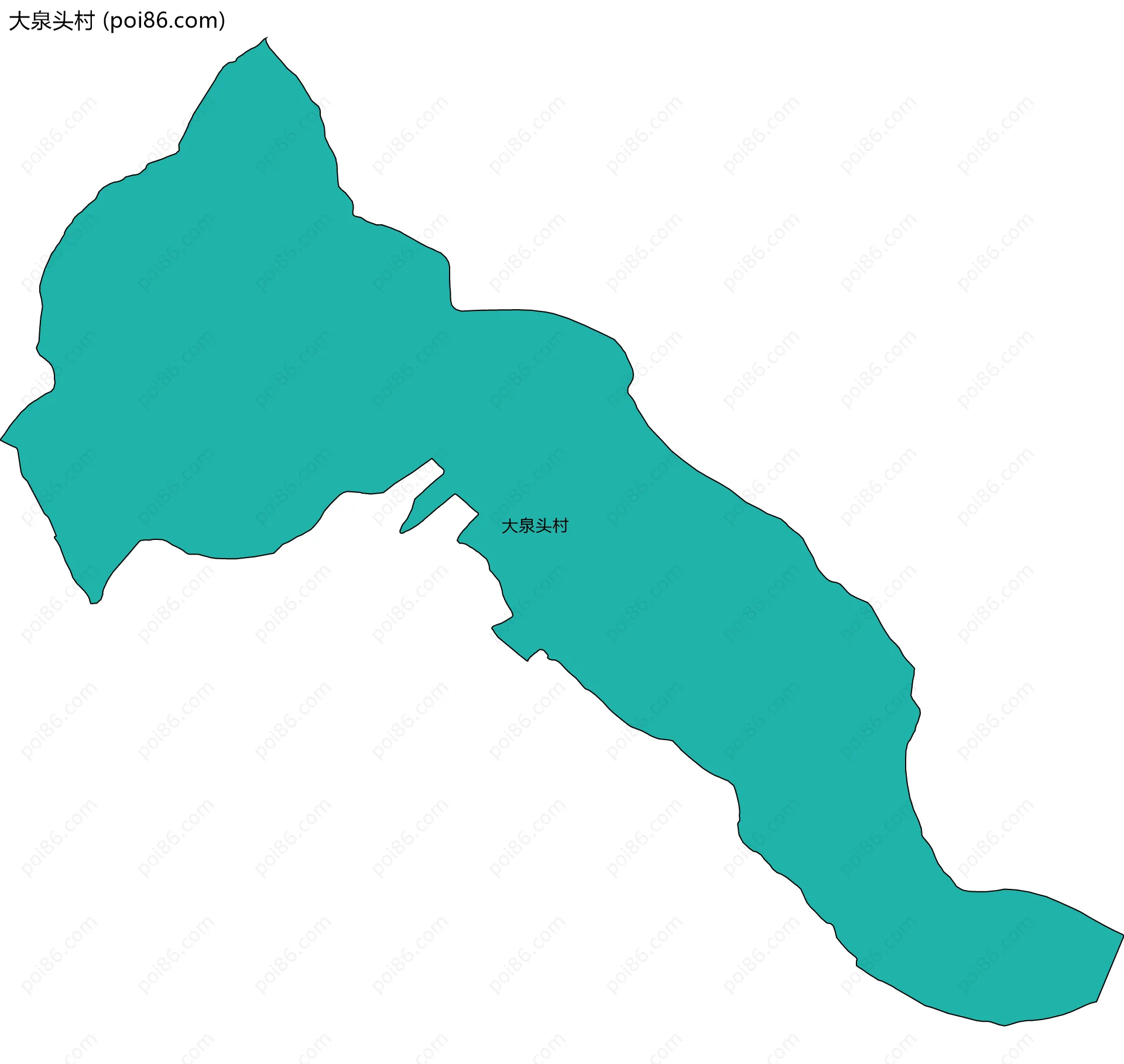 大泉头村边界地图