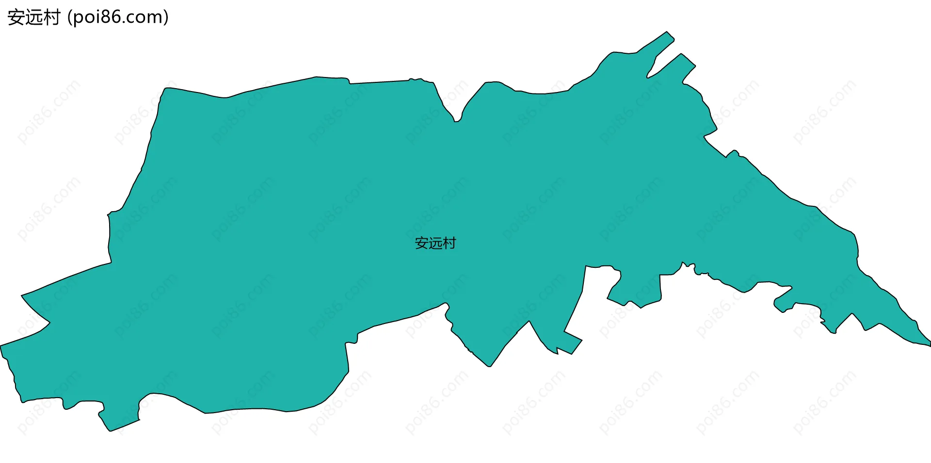 安远村边界地图