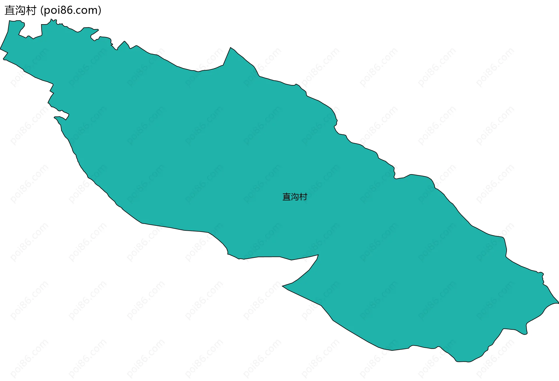 直沟村边界地图