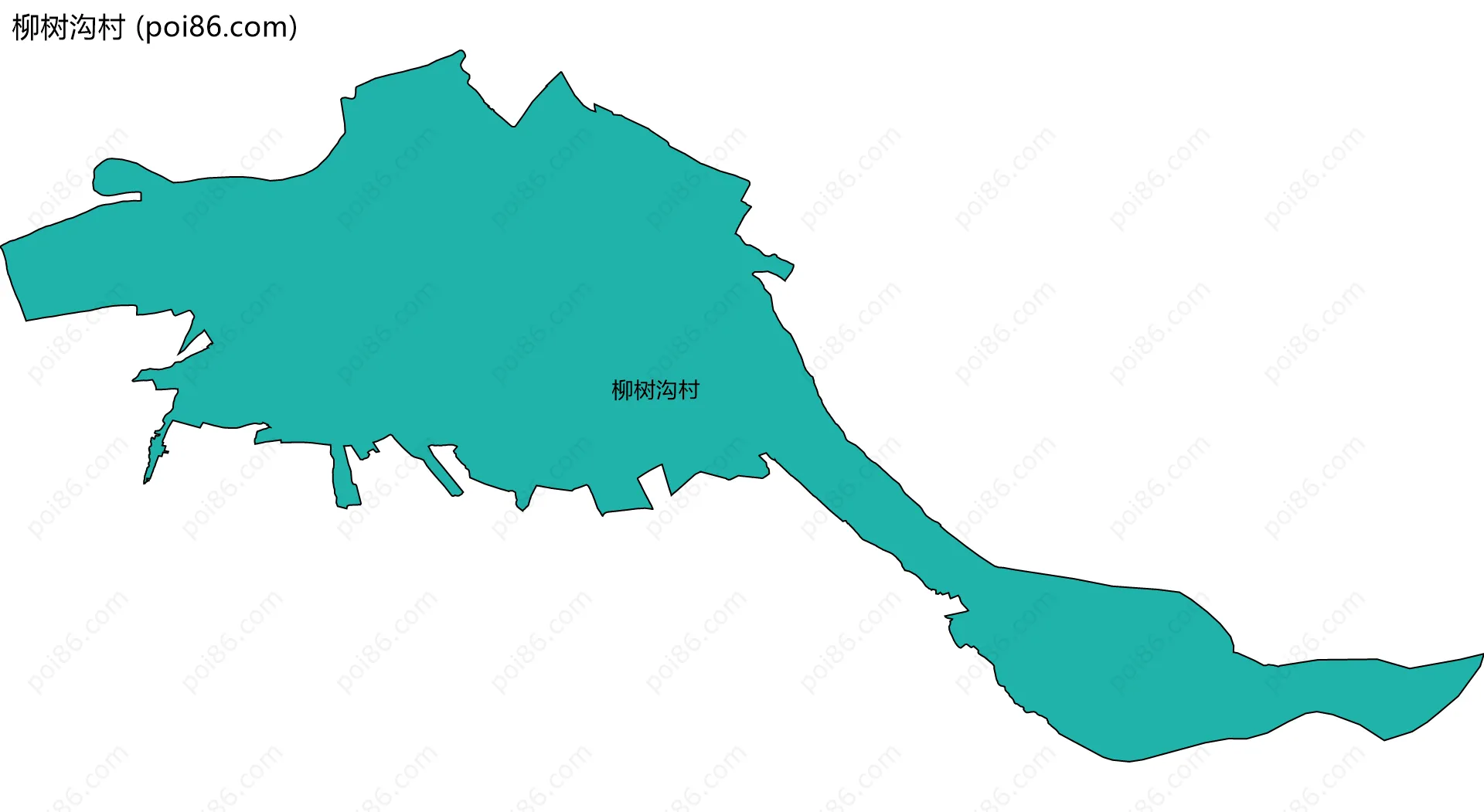 柳树沟村边界地图