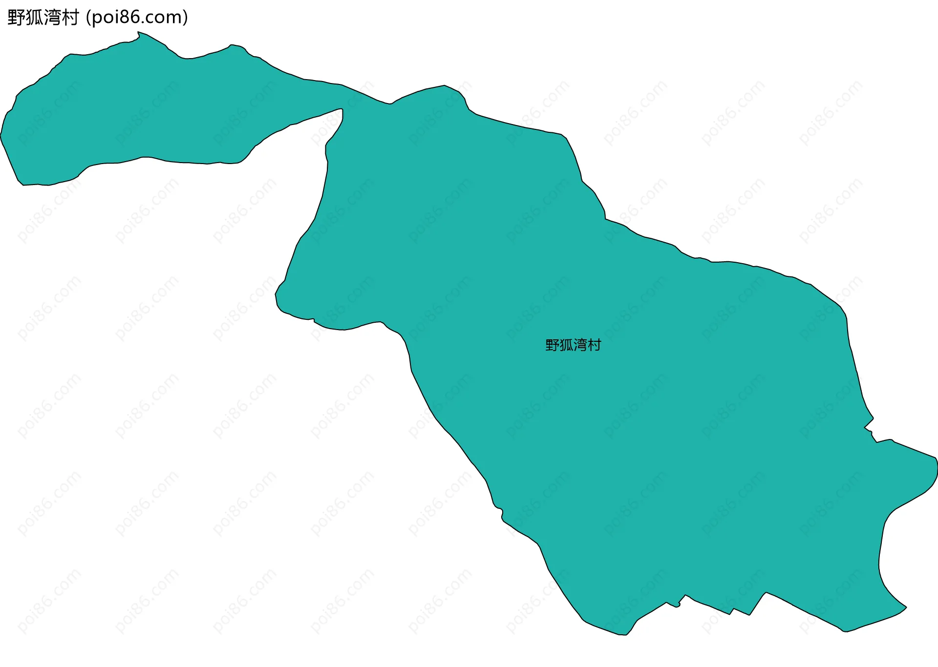 野狐湾村边界地图