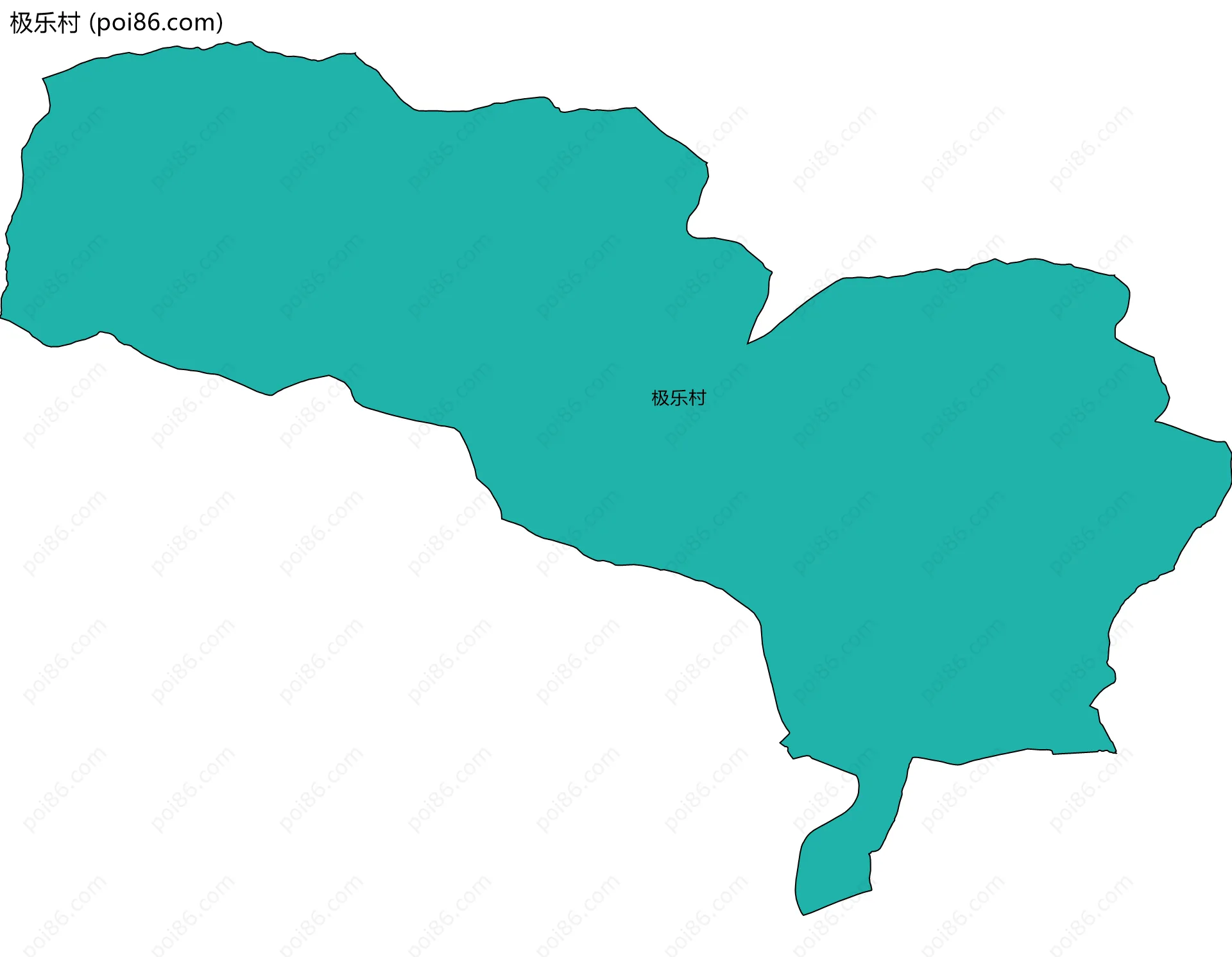 极乐村边界地图