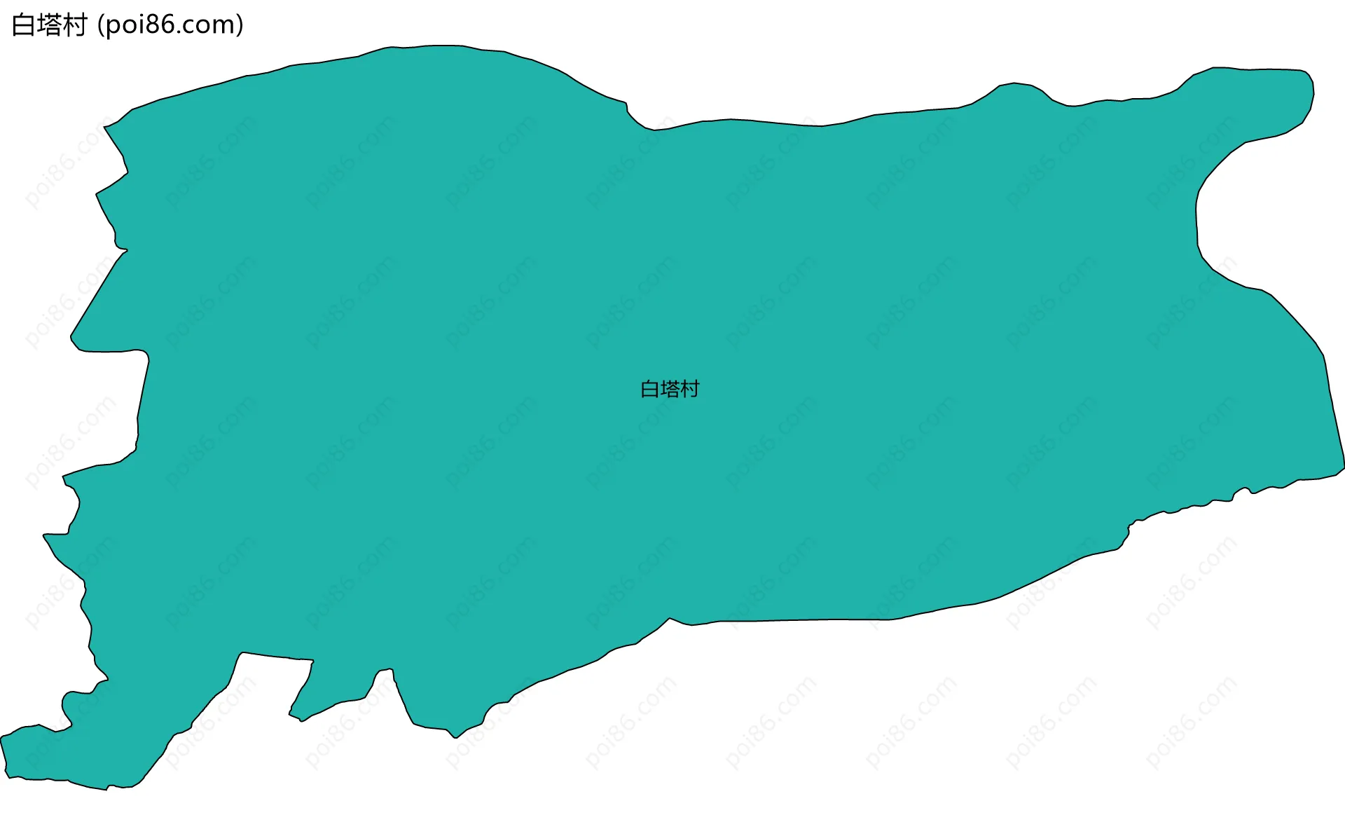 白塔村边界地图