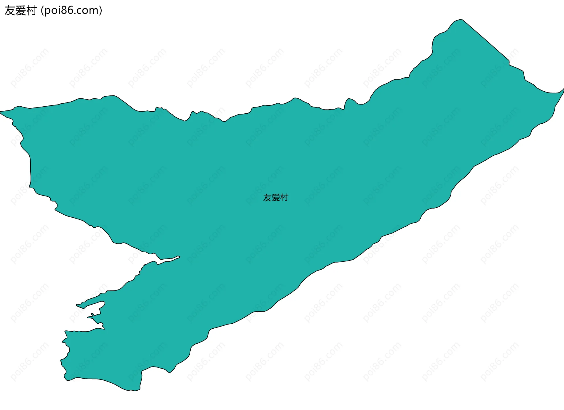 友爱村边界地图