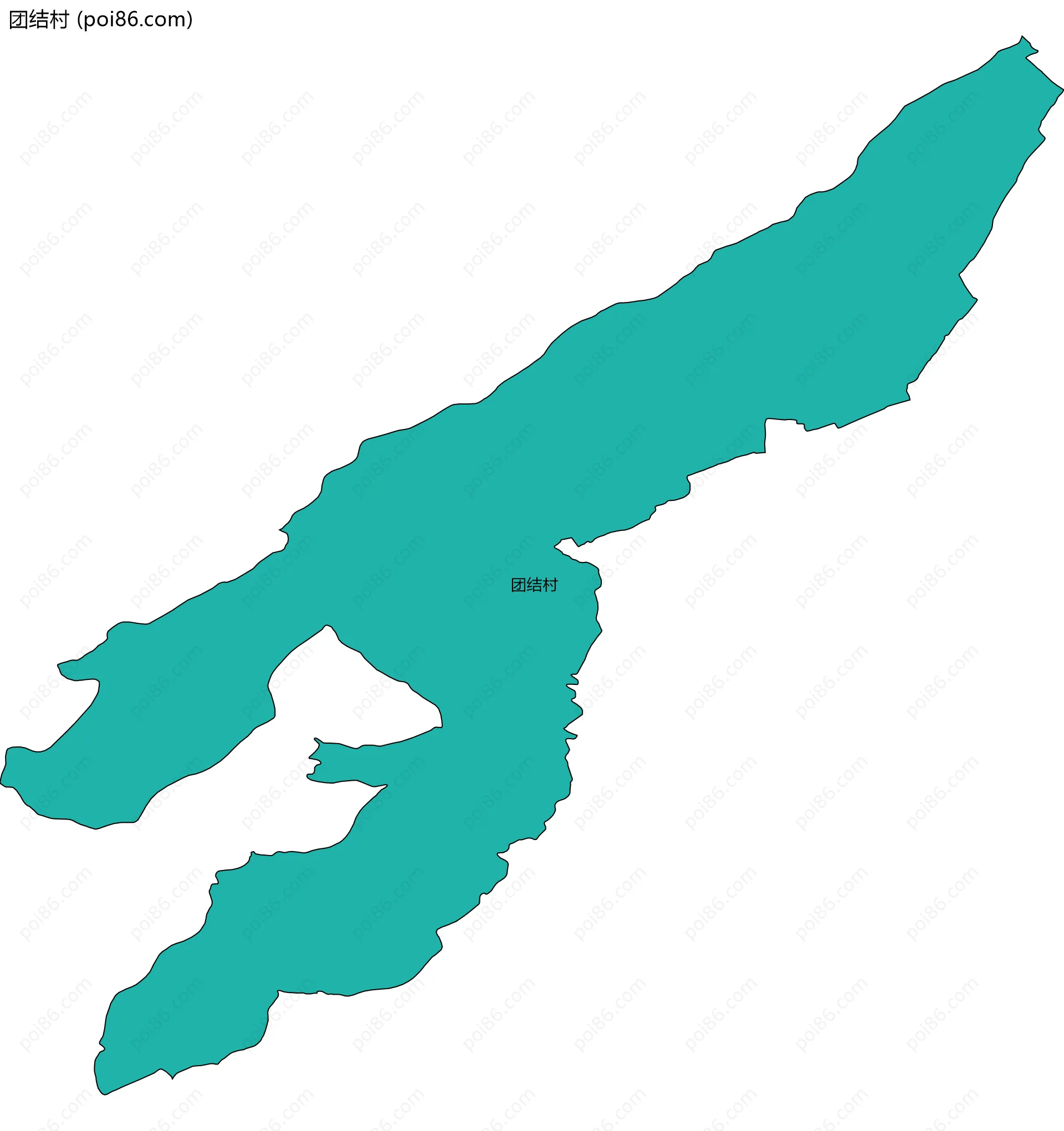 团结村边界地图