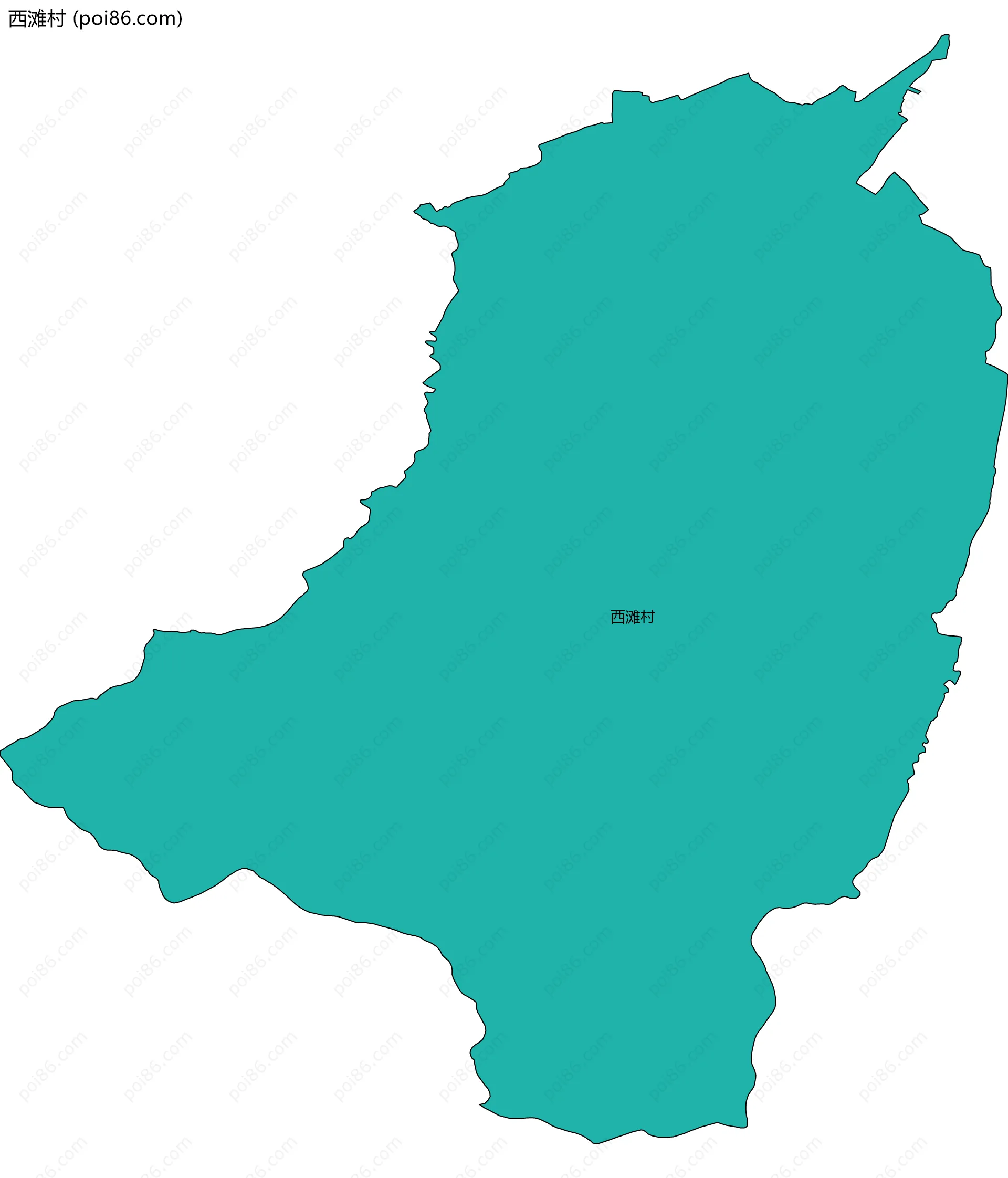 西滩村边界地图