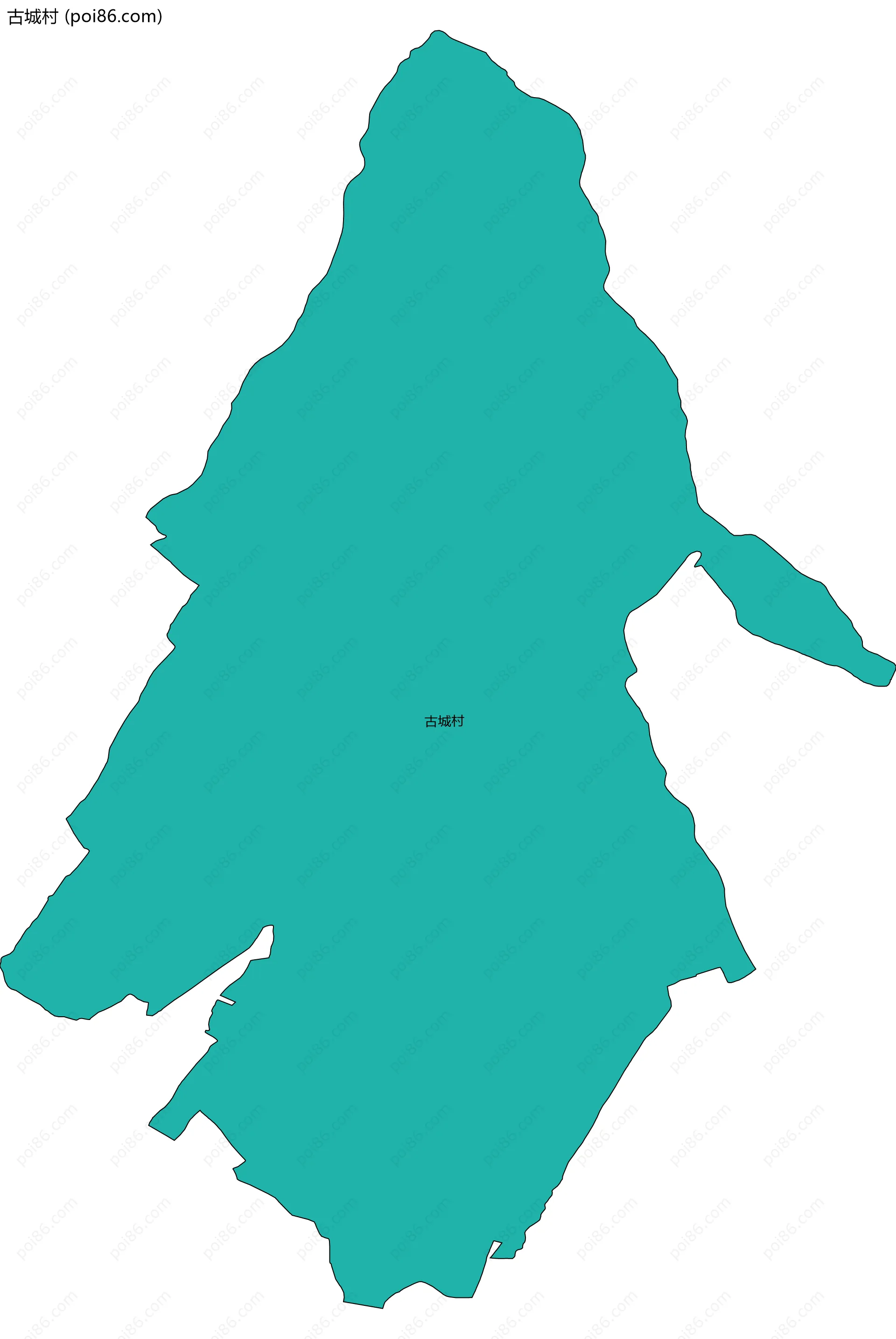 古城村边界地图