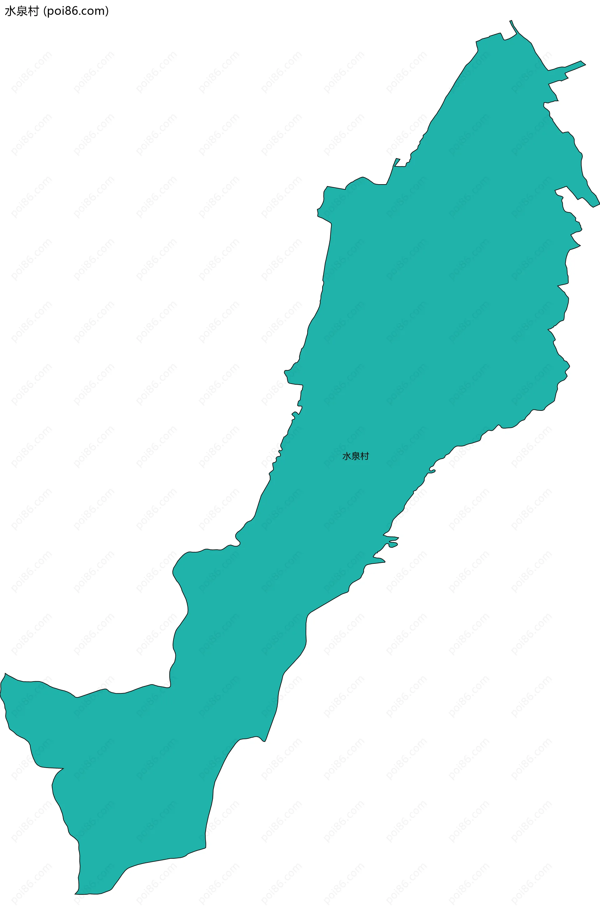 水泉村边界地图