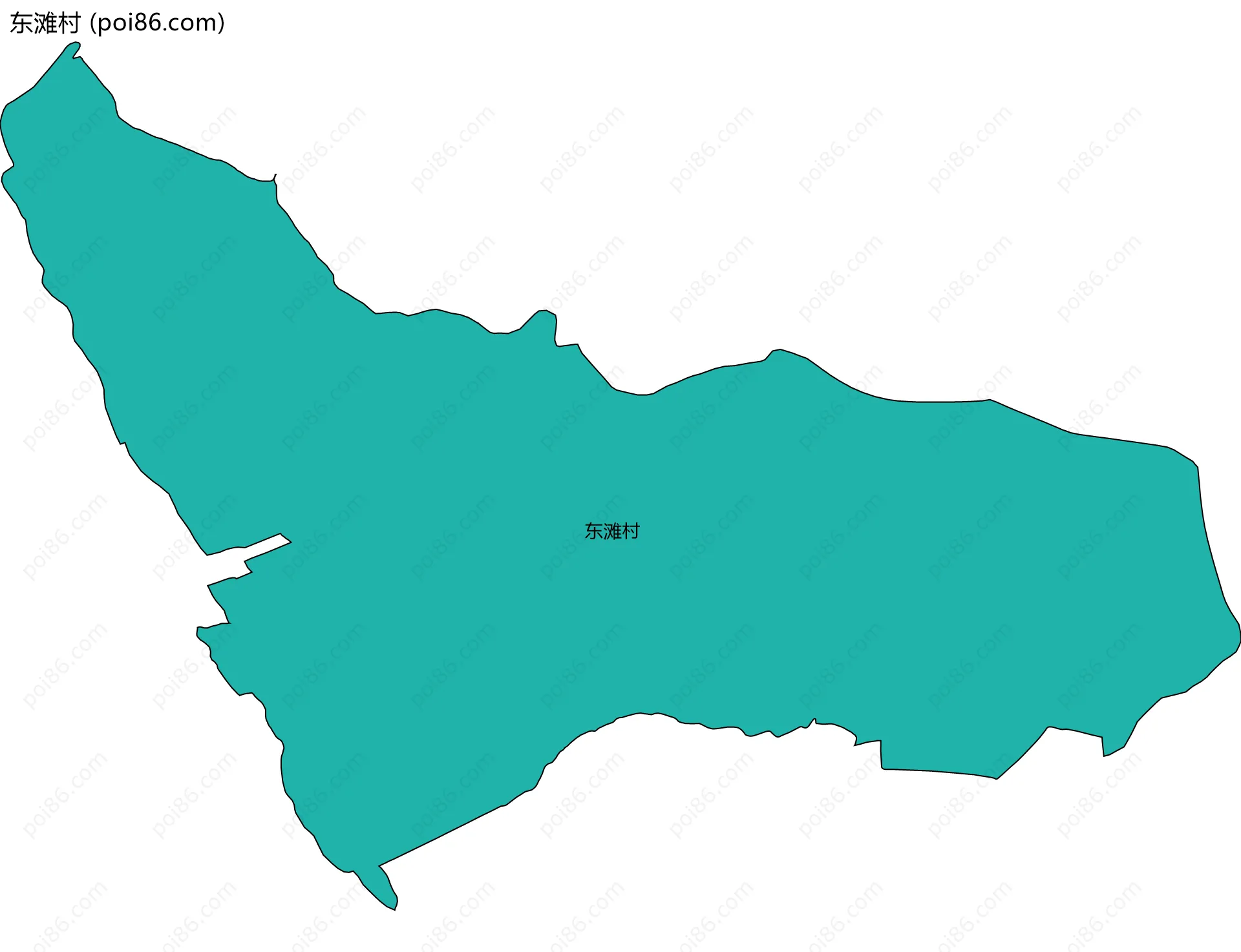 东滩村边界地图