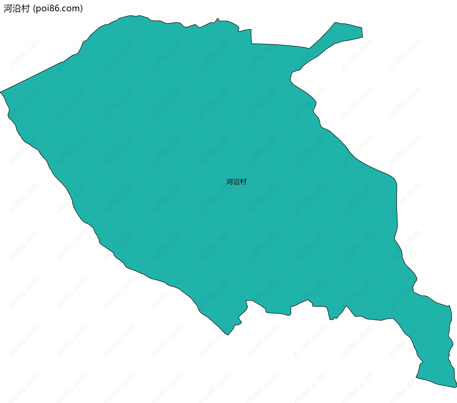 河沿村边界地图