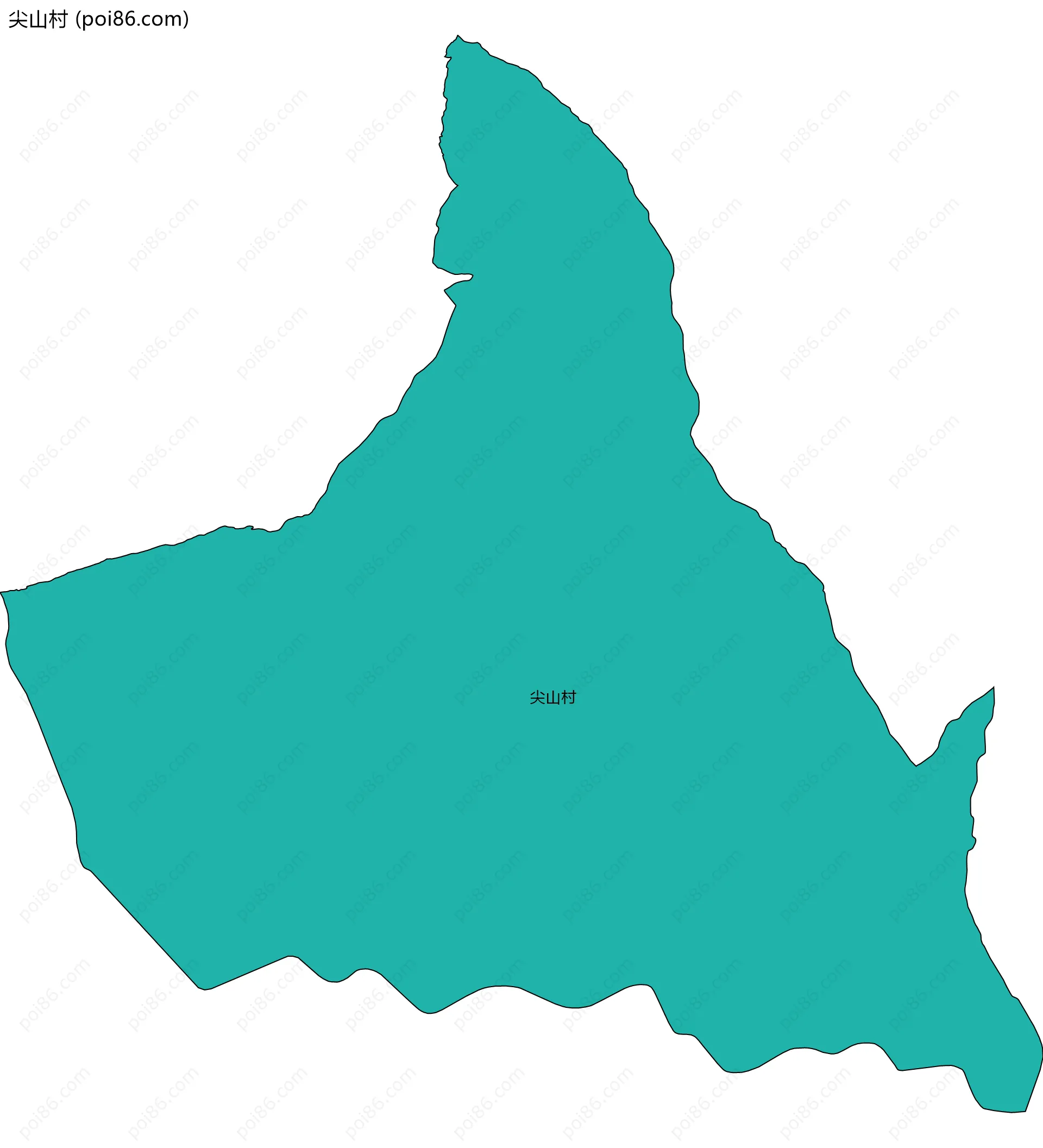 尖山村边界地图