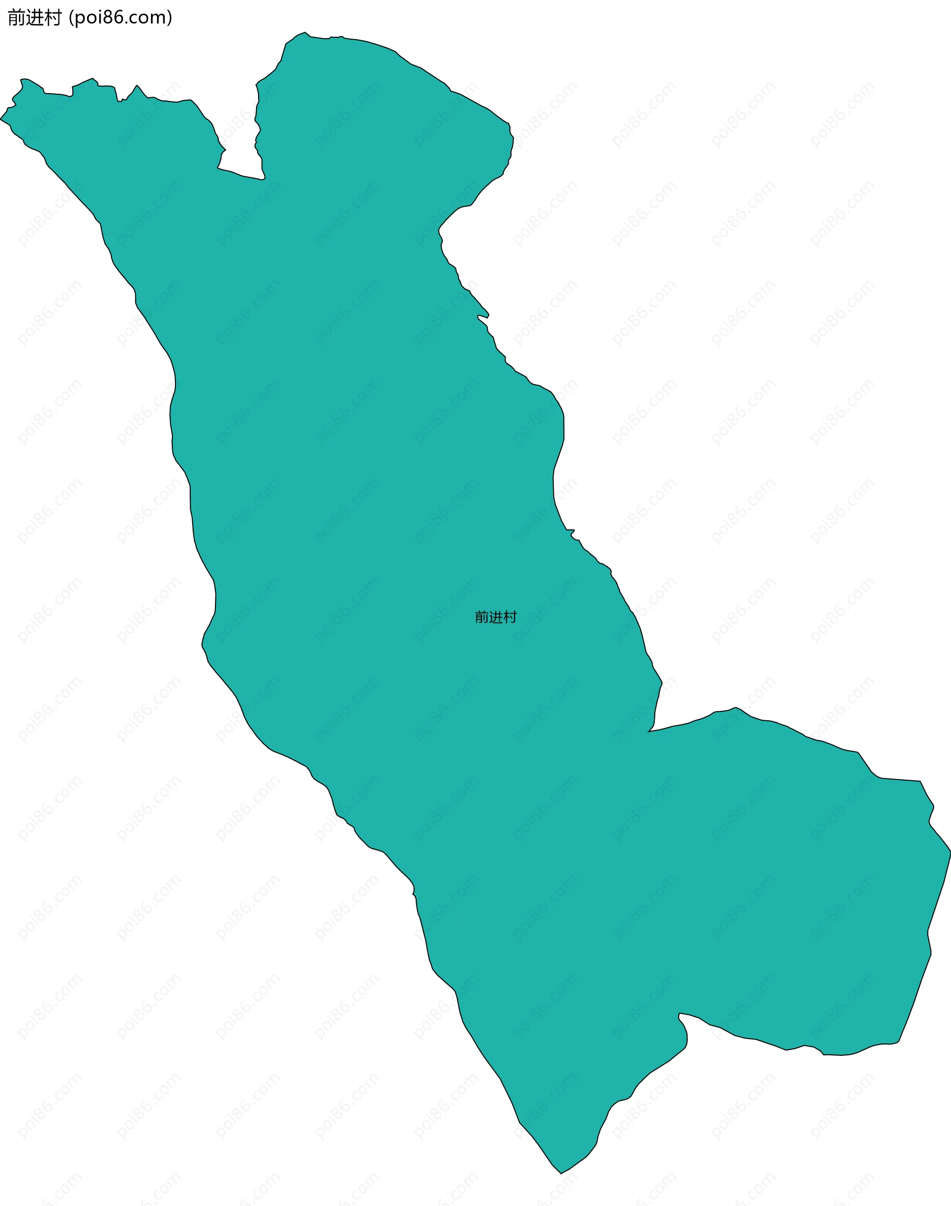前进村边界地图