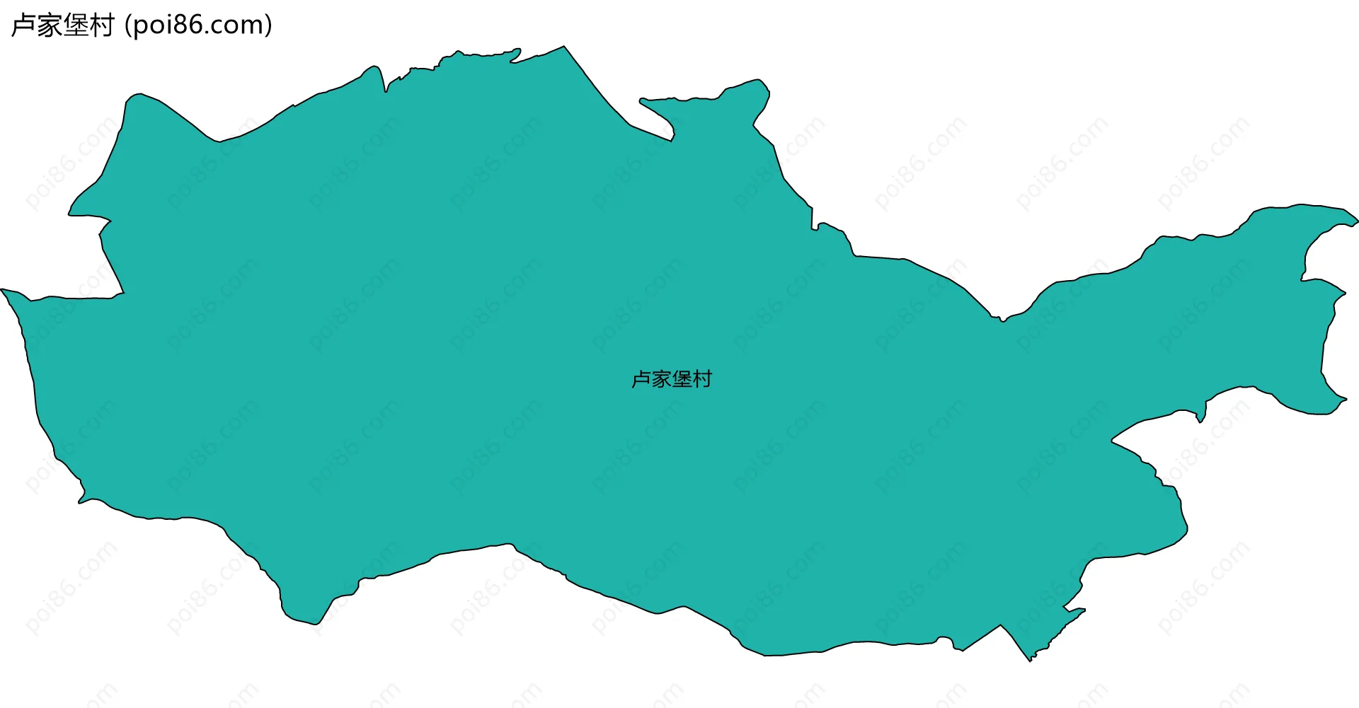 卢家堡村边界地图