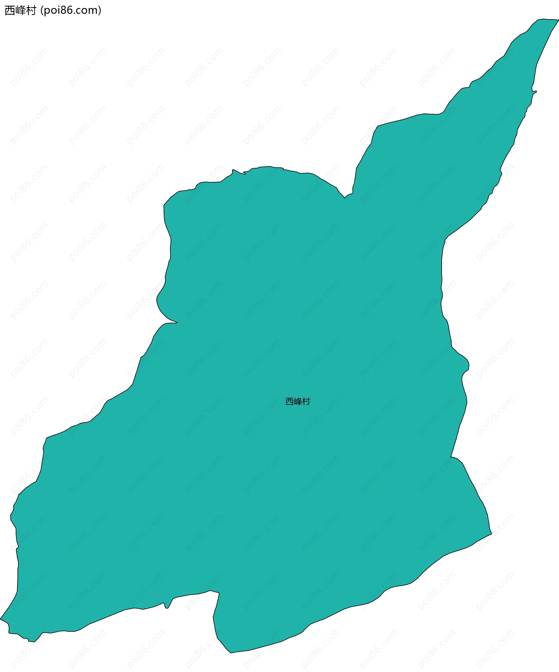 西峰村边界地图
