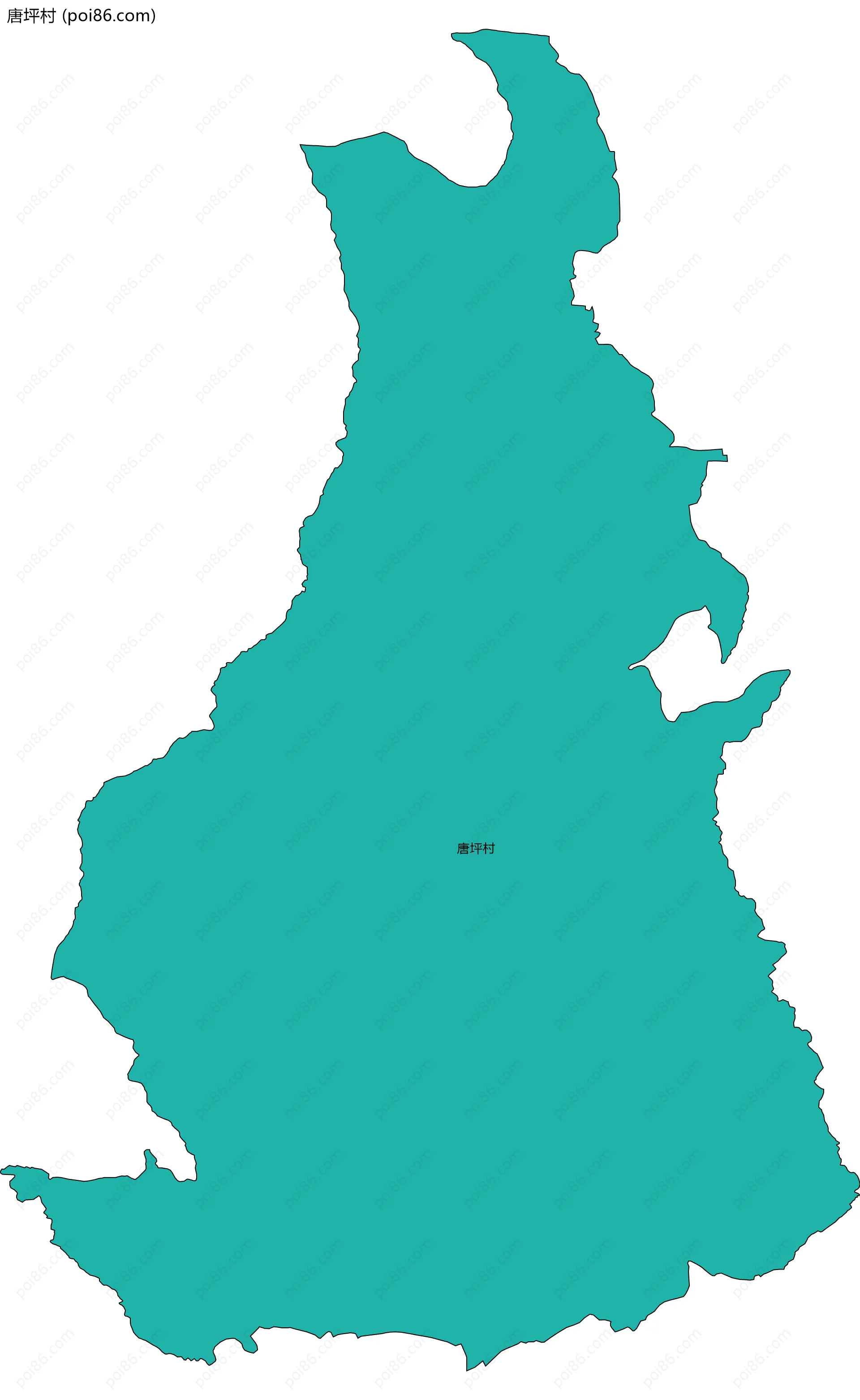 唐坪村边界地图