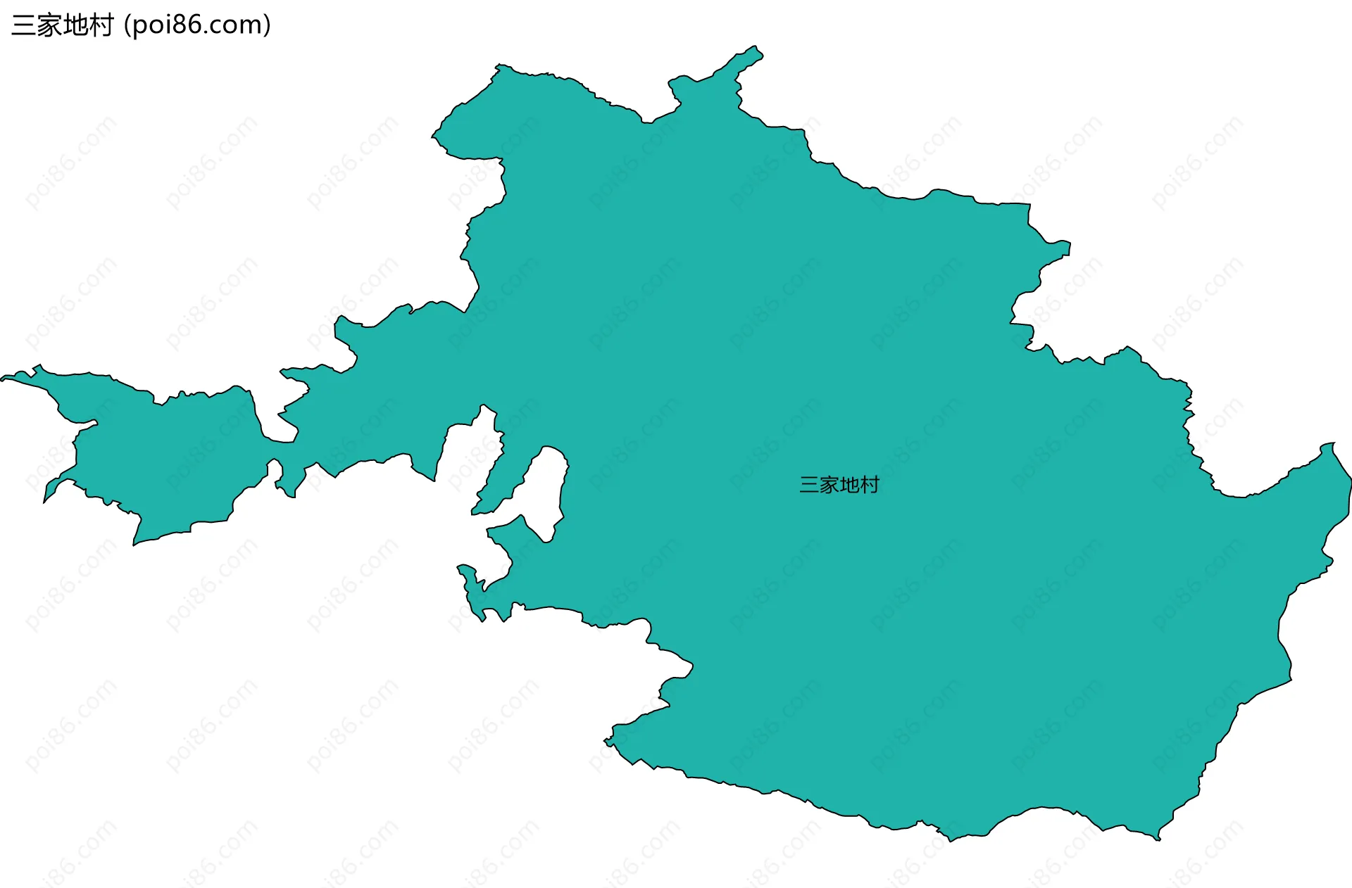 三家地村边界地图